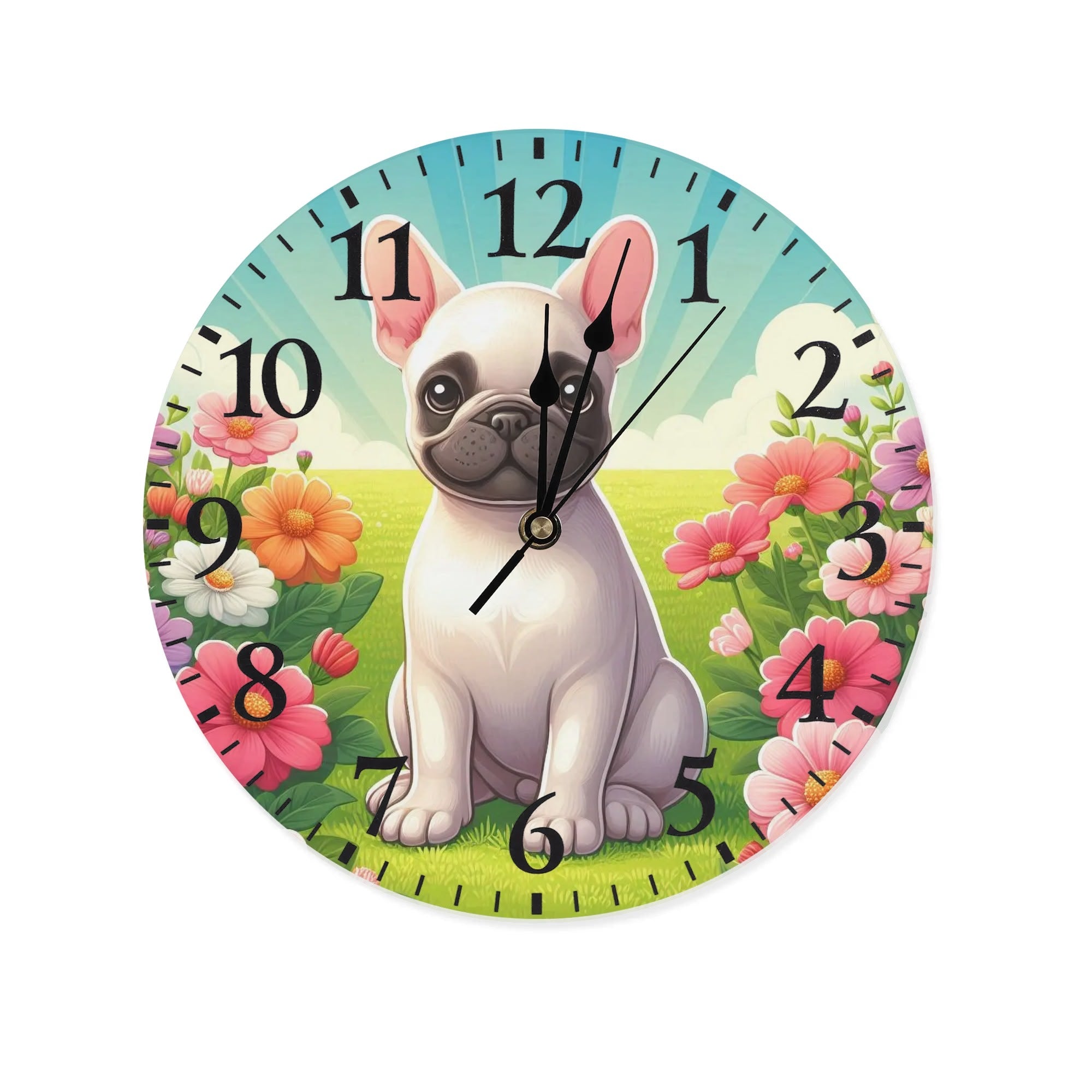 Frenchie Frameless Decor Clock for Frenchie Enthusiasts-fadou