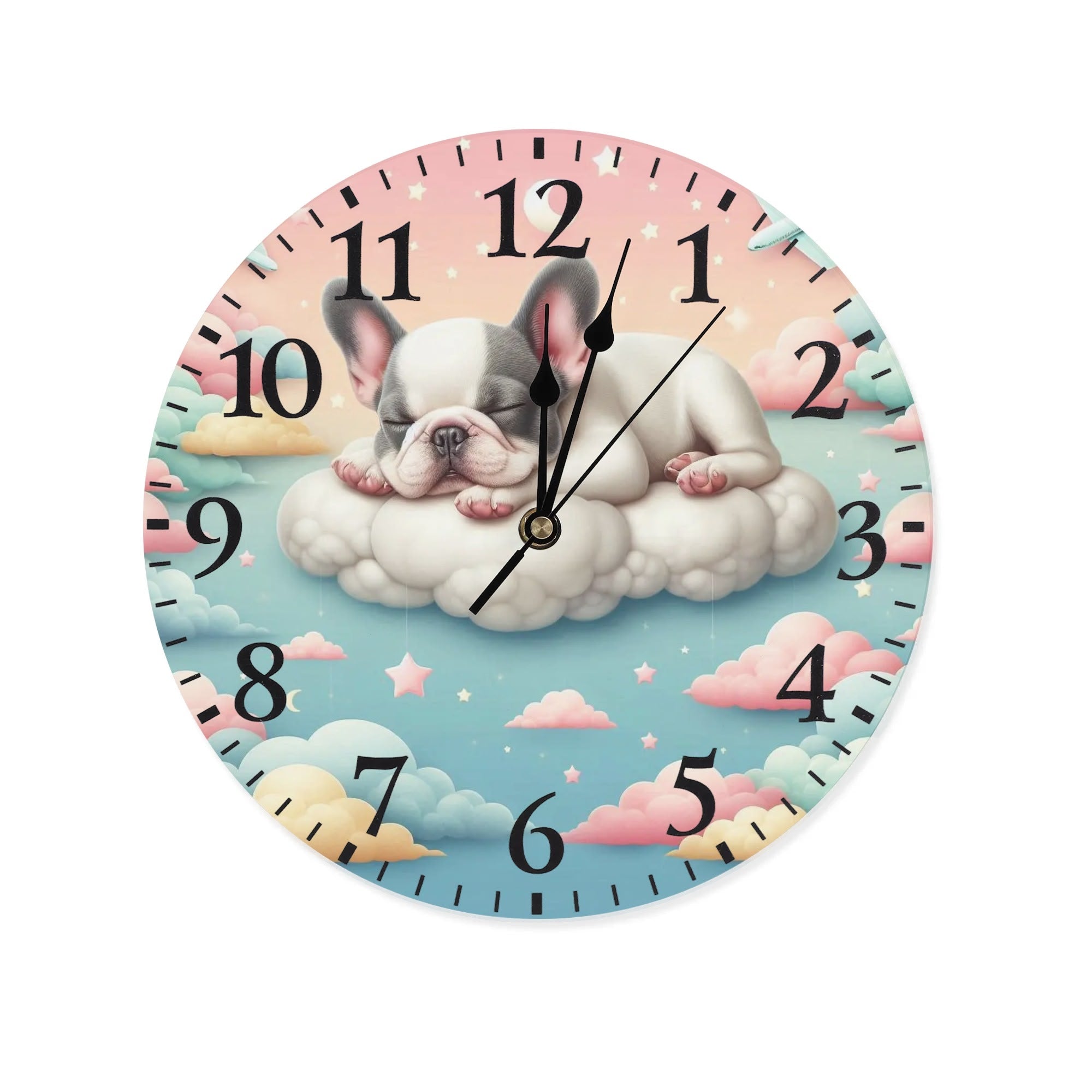 Frenchie Frameless Frameless Timepiece for Dog Park Days-fadou