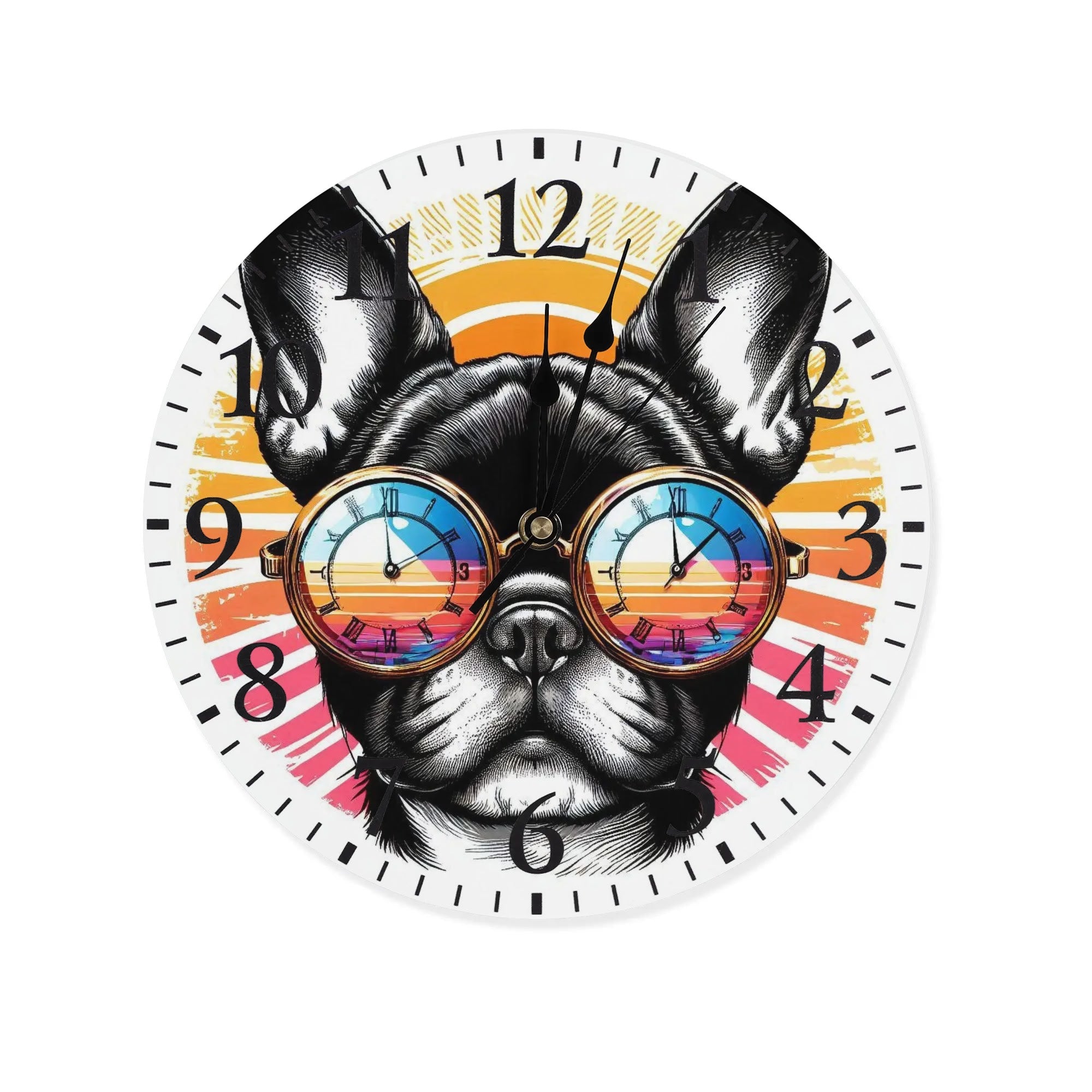 French Bulldog Frameless Modern Wall Clock for Bulldog Owners-fadou