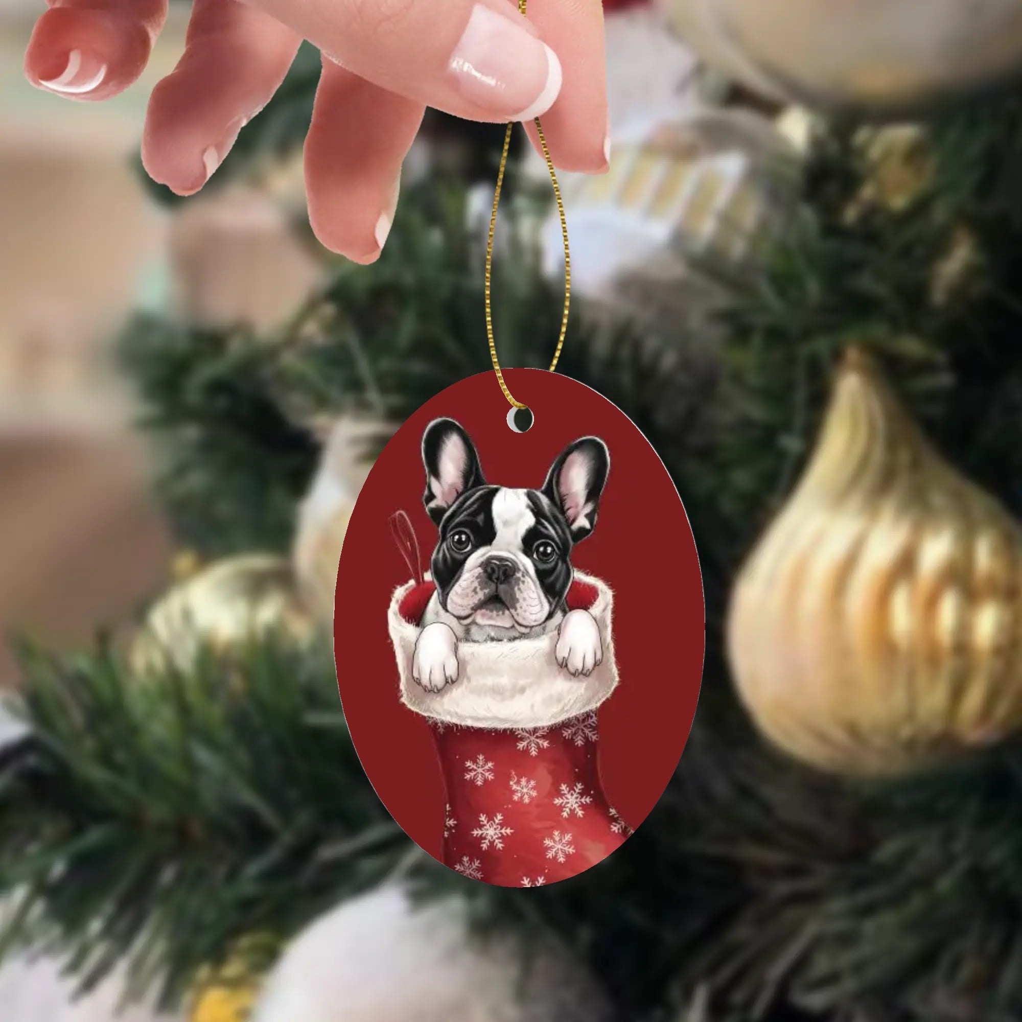 Rowdy - Christmas Ornaments for Frenchie Fans Everywhere-fadou