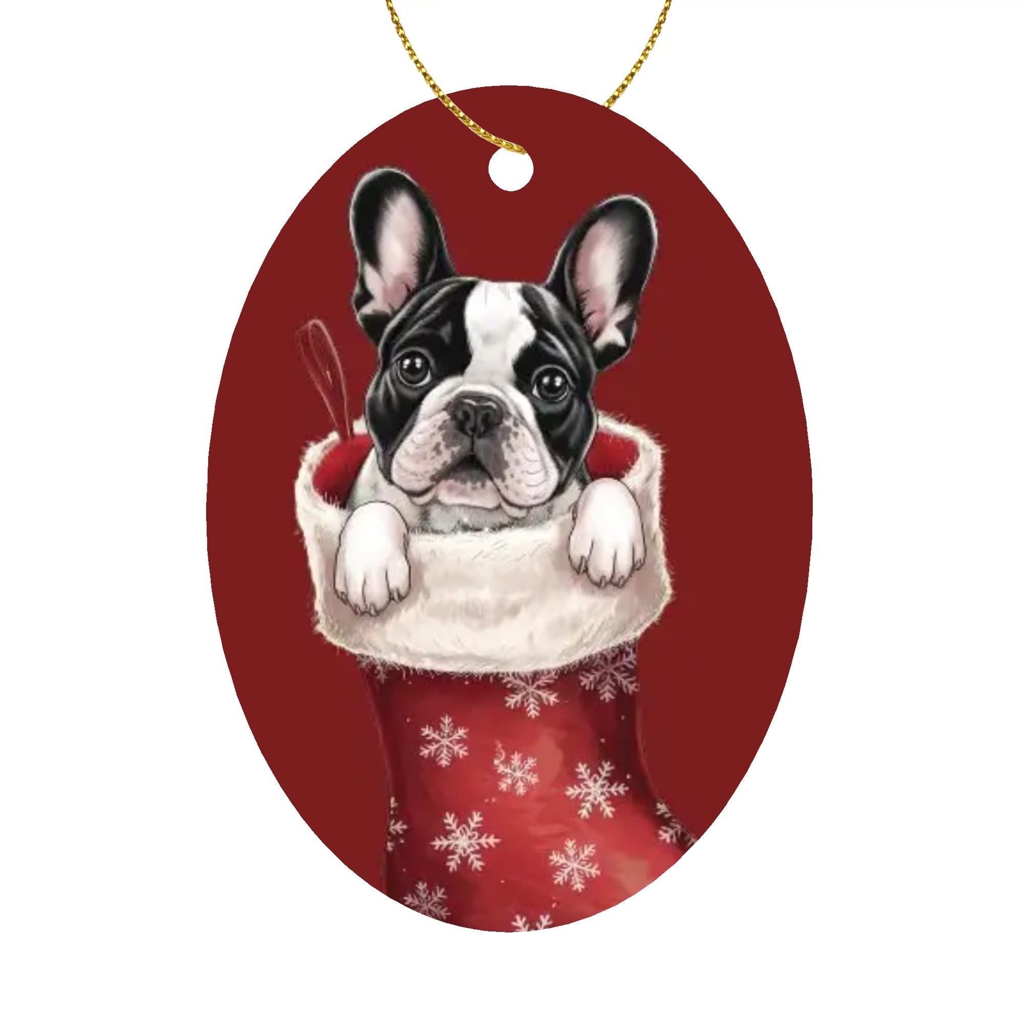 Rowdy - Christmas Ornaments for Frenchie Fans Everywhere-fadou