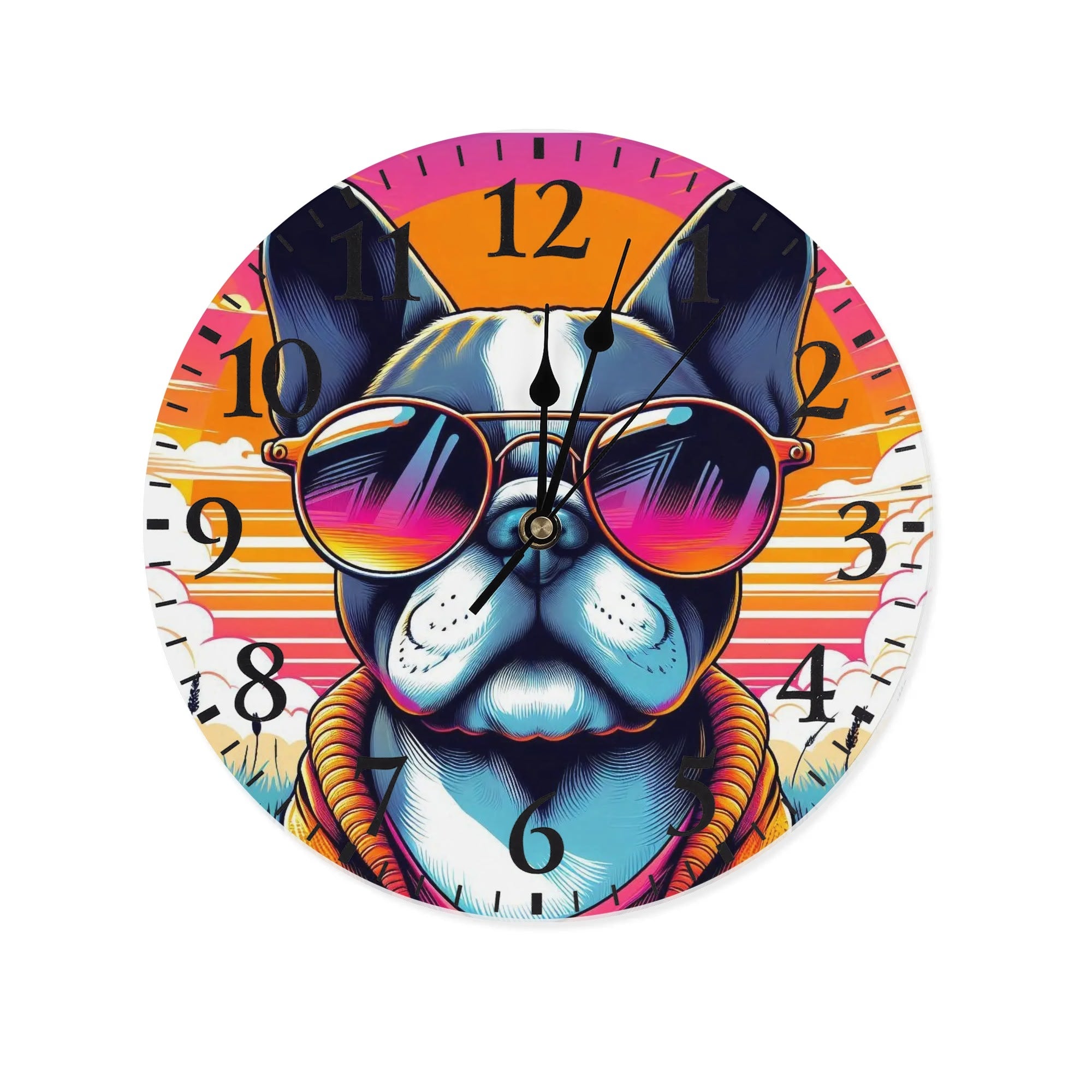Willow Frameless Frameless Timepiece for Bulldog Owners-fadou