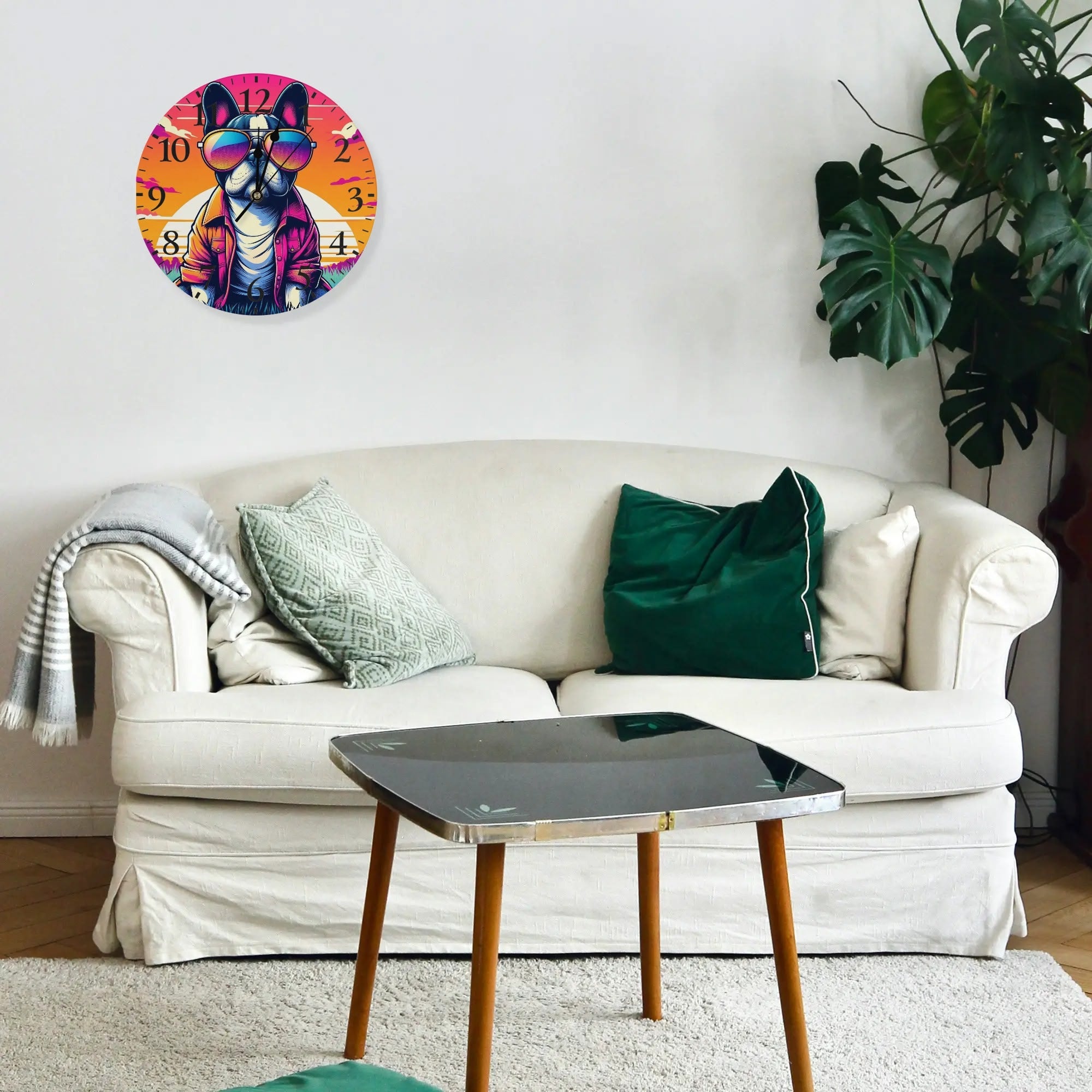 French Bulldog Frameless Frameless Timepiece for Frenchie Enthusiasts-fadou
