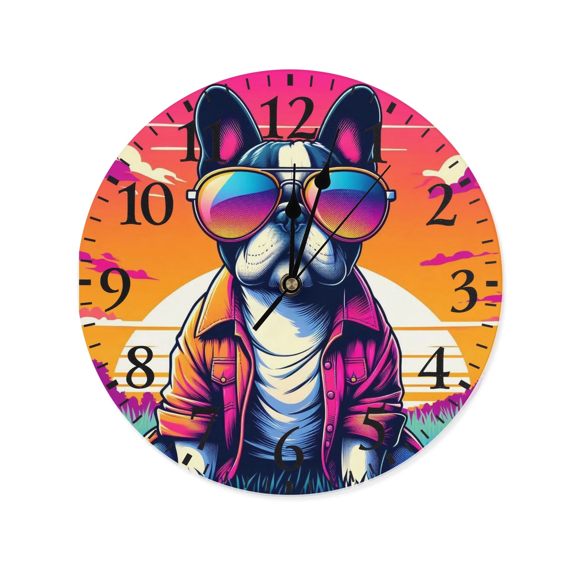 French Bulldog Frameless Frameless Timepiece for Frenchie Enthusiasts-fadou