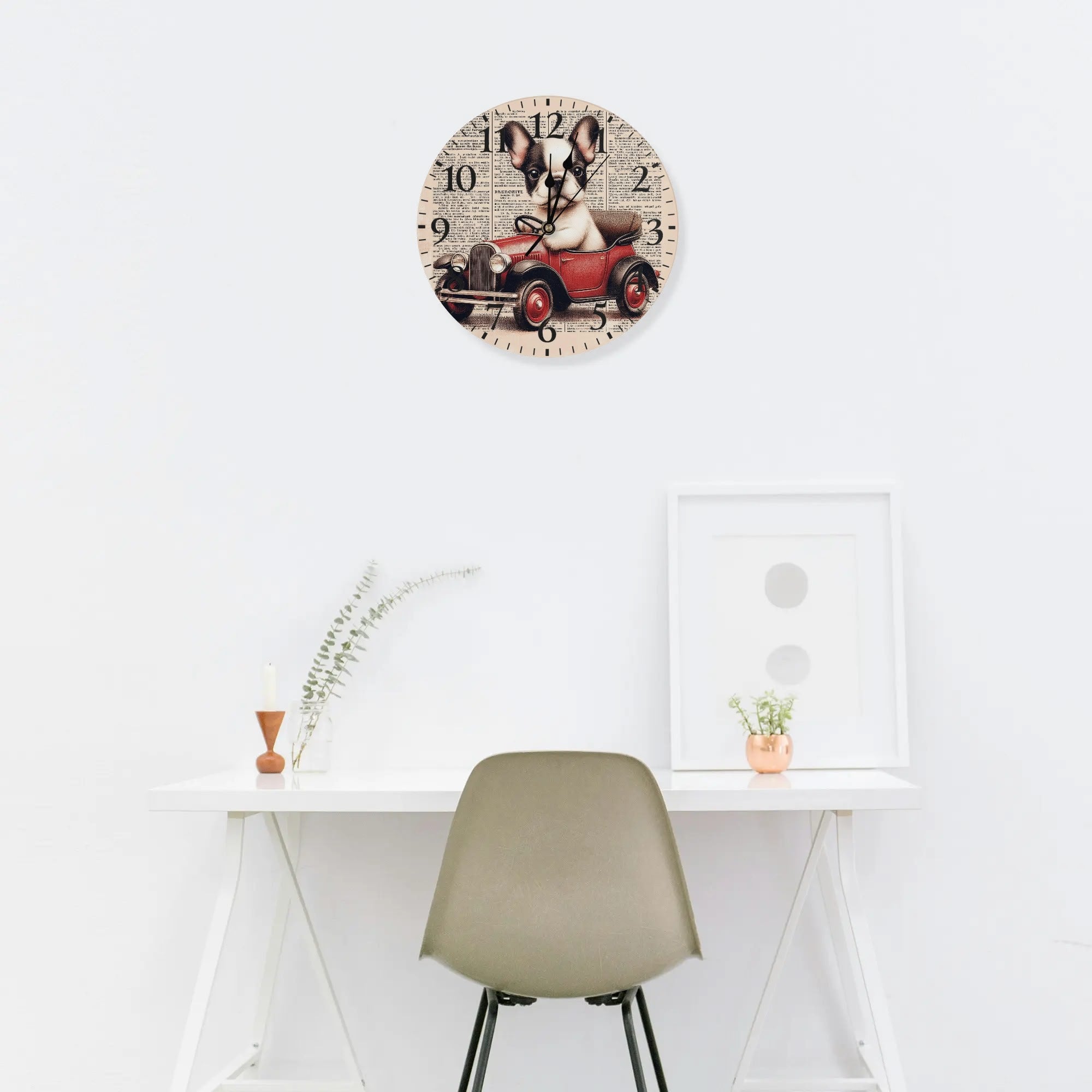 French Bulldog Frameless Frameless Timepiece for Everyday Wear-fadou
