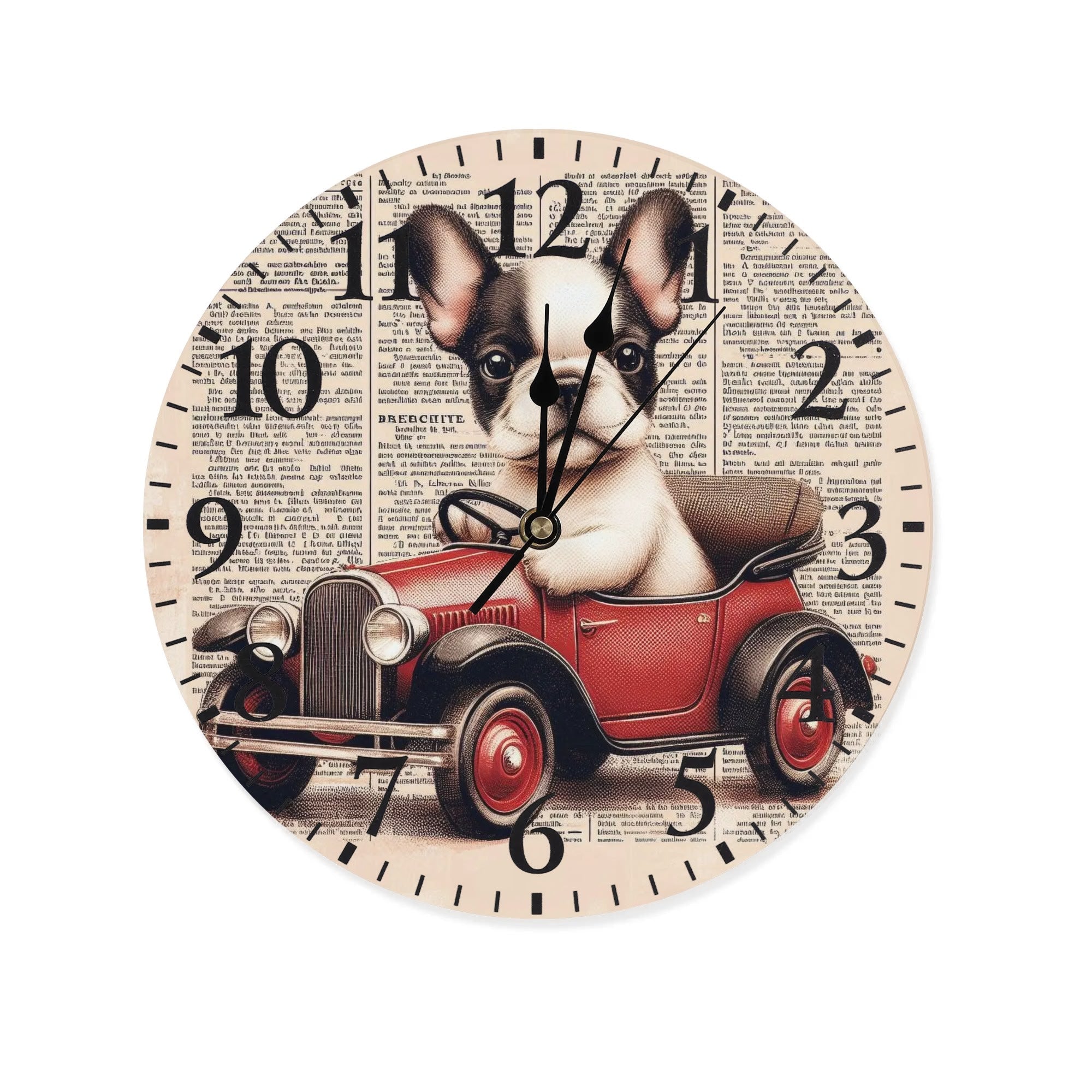 French Bulldog Frameless Frameless Timepiece for Everyday Wear-fadou