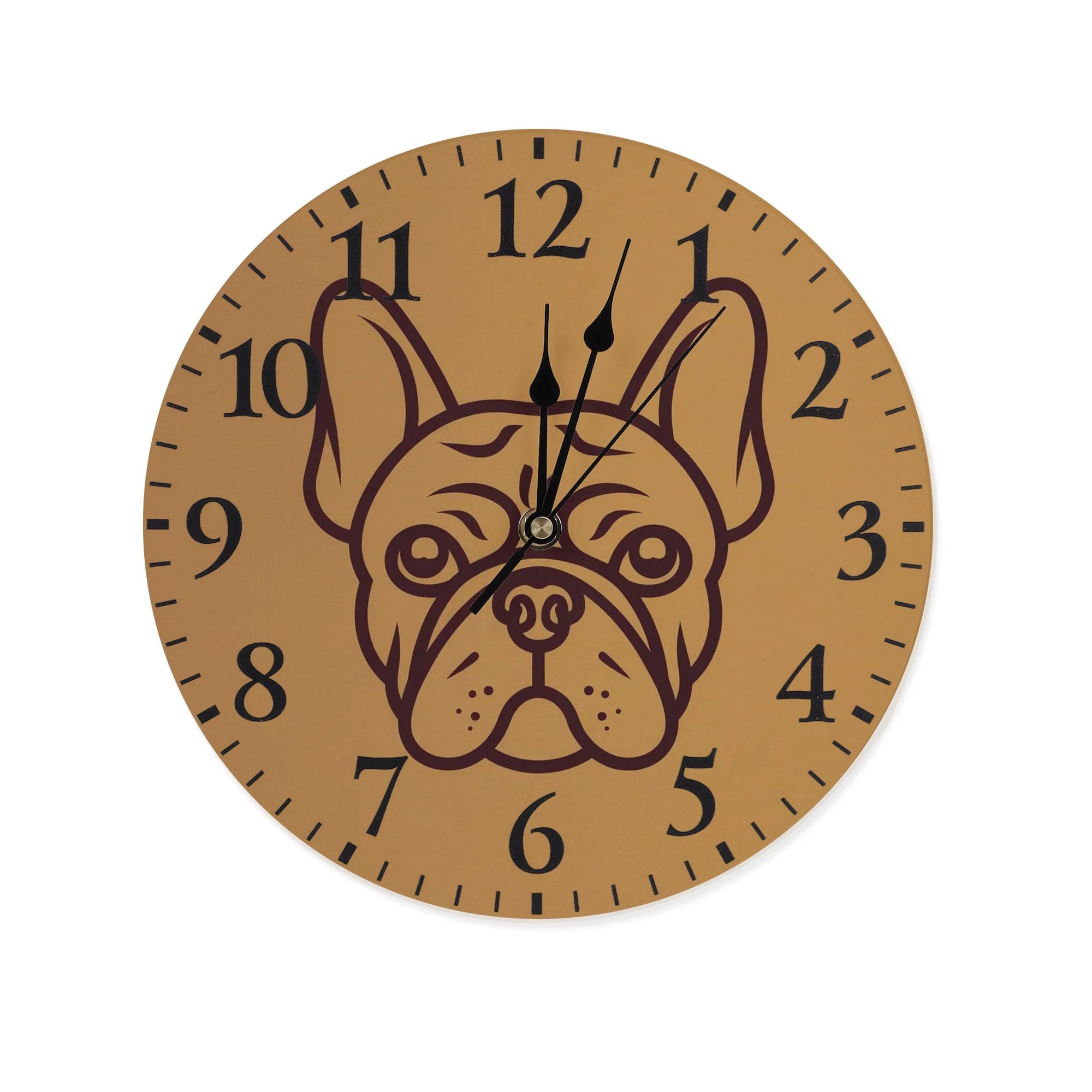 French Bulldog Frameless Modern Wall Clock for Pet Parents-fadou
