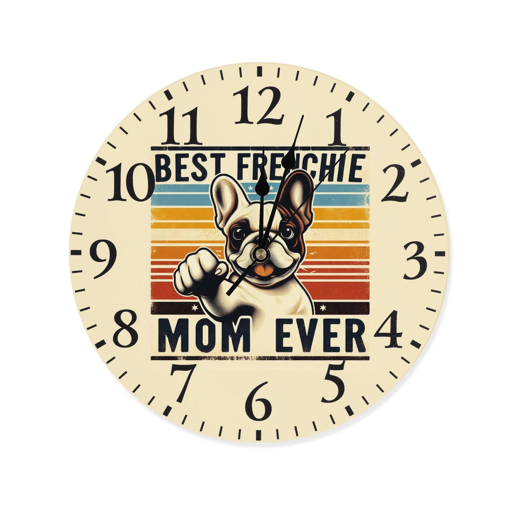 Frenchie Frameless Frameless Timepiece for Dog Moms & Dads-fadou