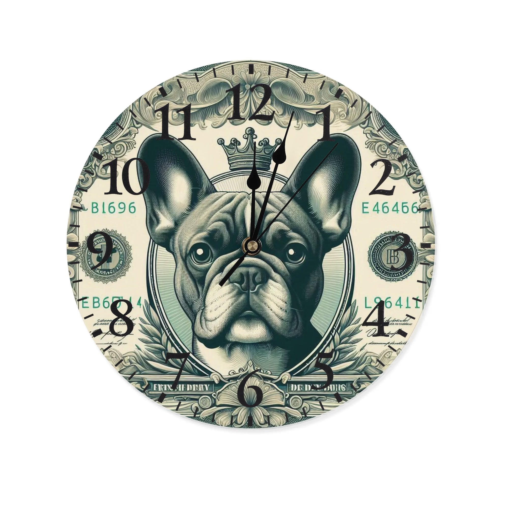 French Bulldog Frameless Modern Wall Clock for Frenchie Enthusiasts-fadou