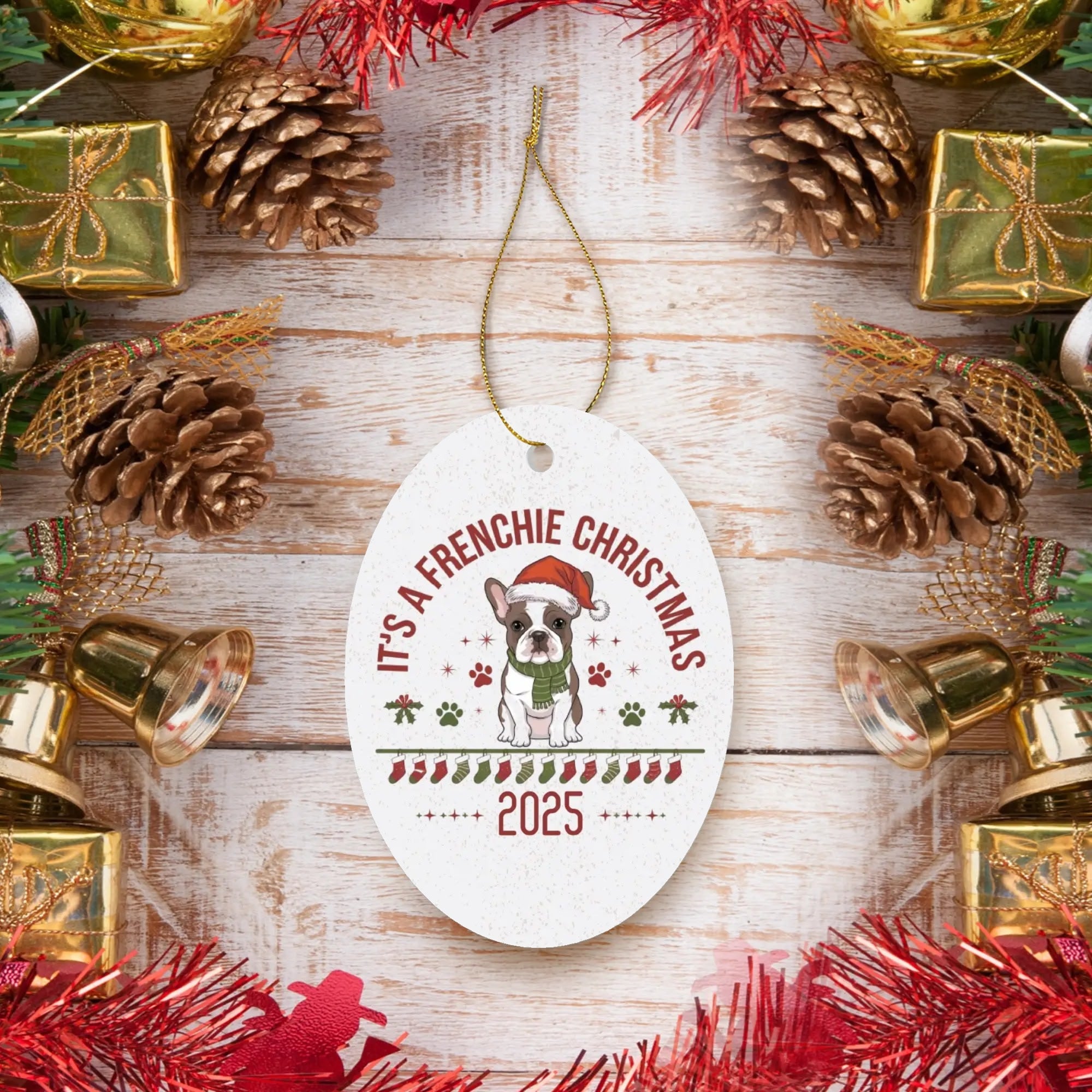 Loaf - Christmas Ornaments for Frenchie Fans Everywhere-fadou