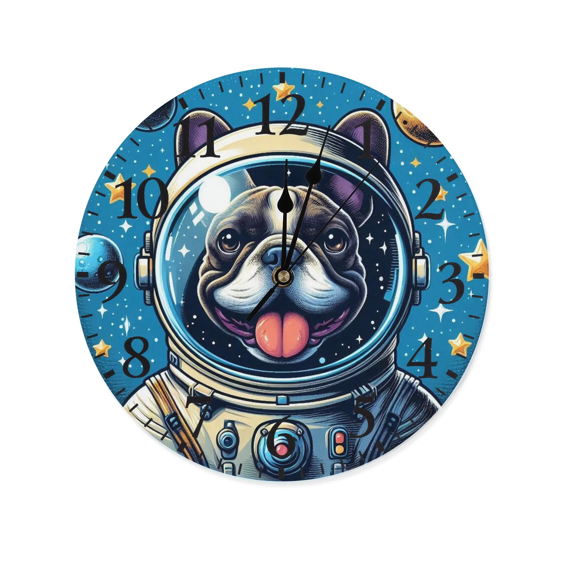 French Bulldog Frameless Decor Clock for Frenchie Enthusiasts-fadou