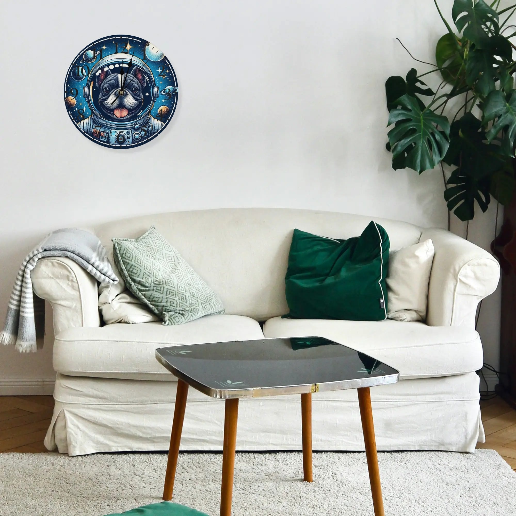 Frenchie Frameless Frameless Timepiece for Frenchie Fans-fadou