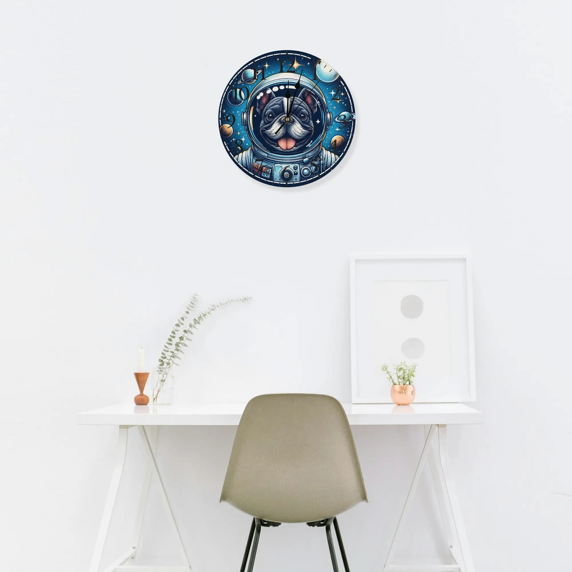 Frenchie Frameless Frameless Timepiece for Frenchie Fans-fadou