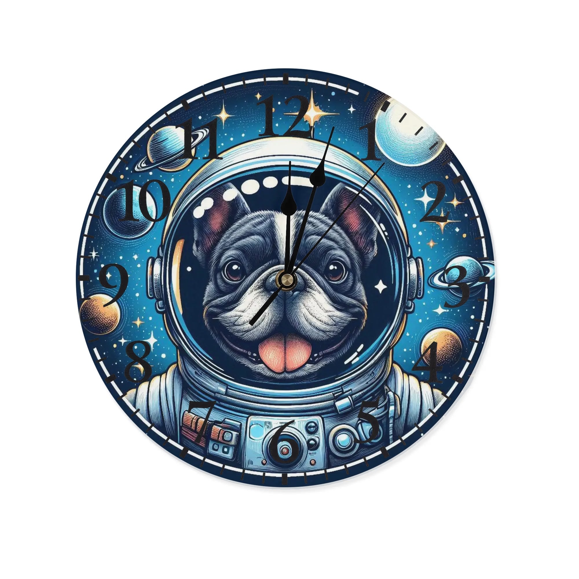 Frenchie Frameless Frameless Timepiece for Frenchie Fans-fadou