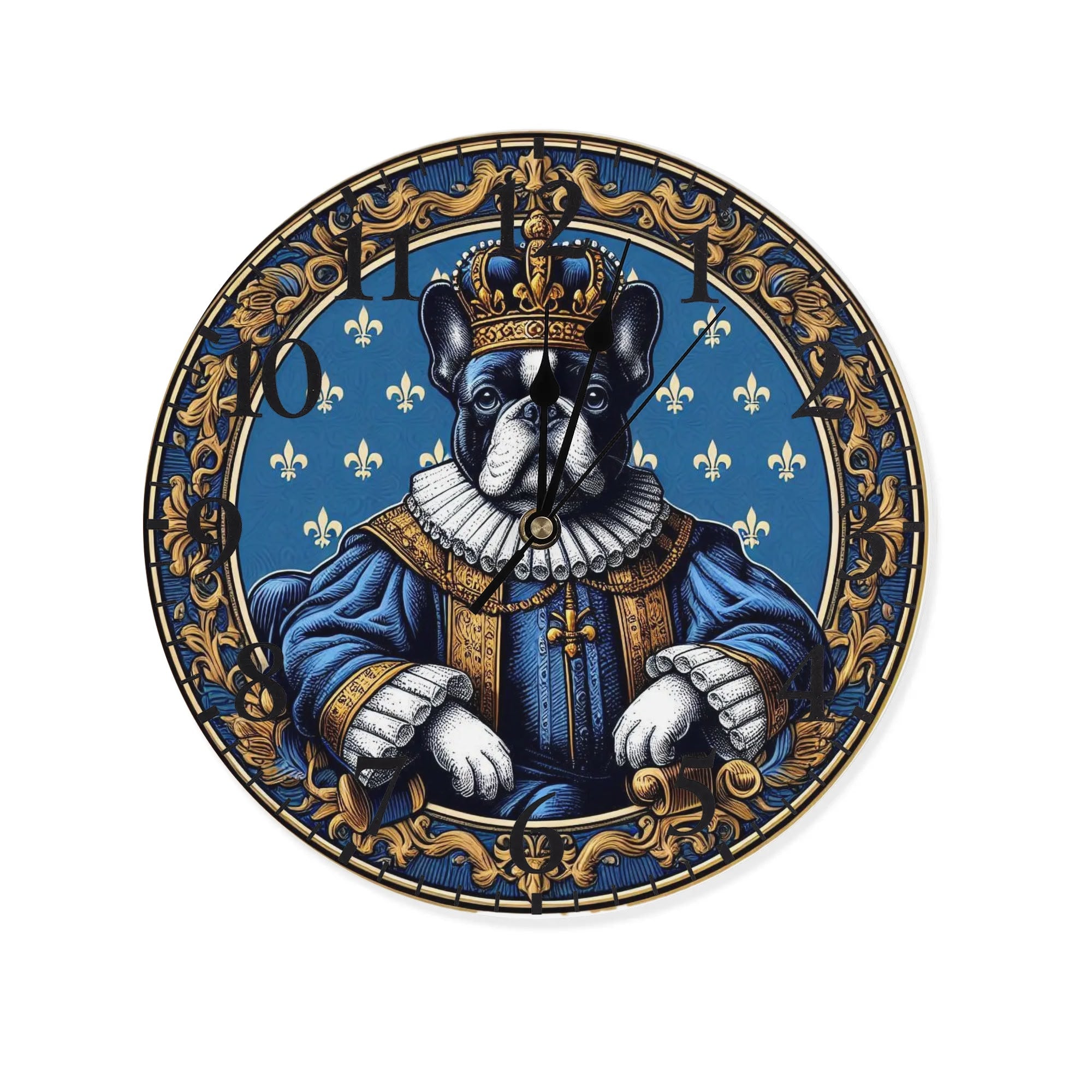 French Bulldog Frameless Wall Clock for Frenchie Enthusiasts-fadou