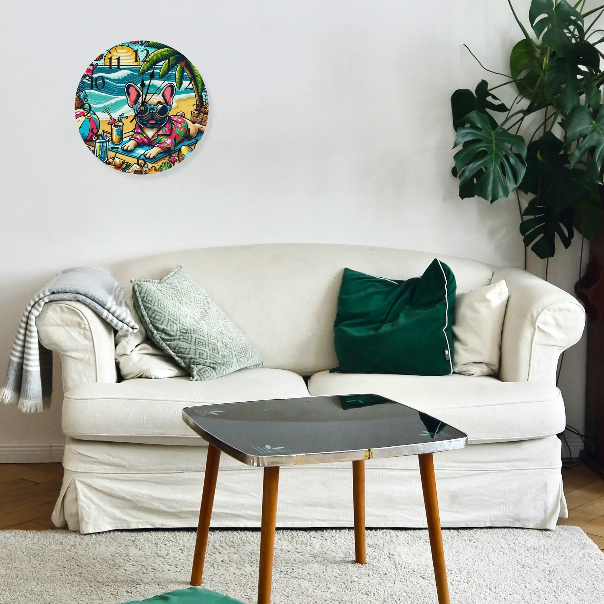 Frenchie Frameless Frameless Timepiece for Frenchie Enthusiasts-fadou