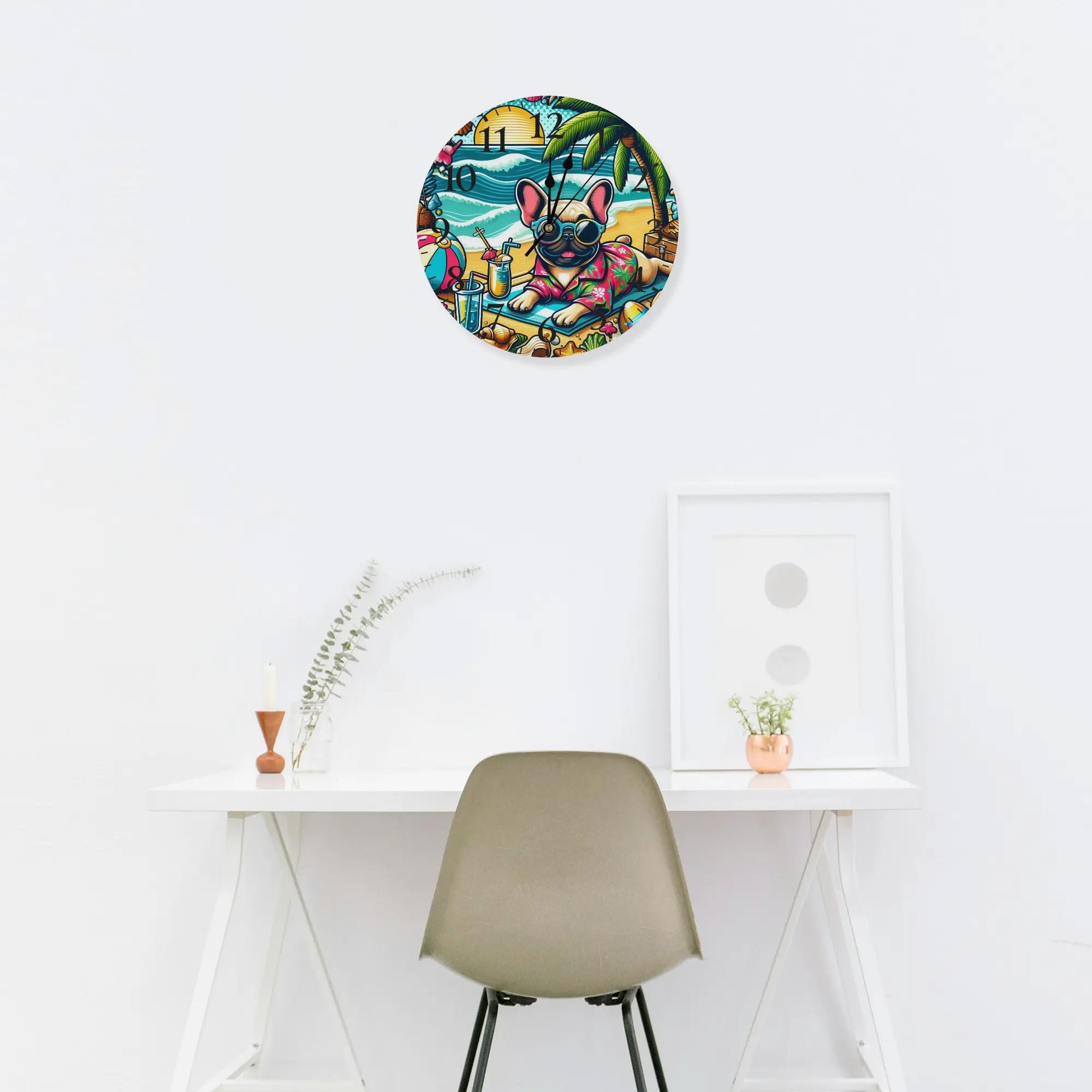 Frenchie Frameless Frameless Timepiece for Frenchie Enthusiasts-fadou