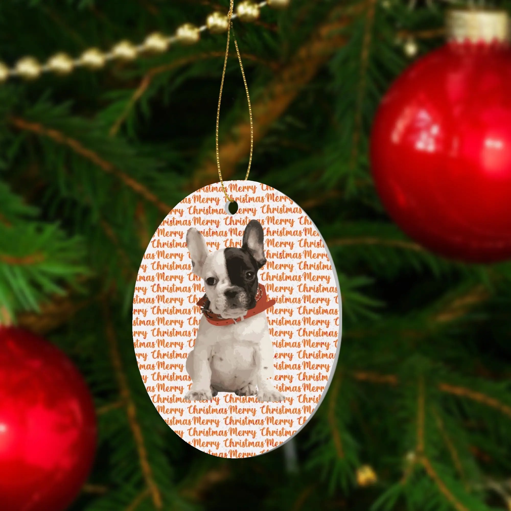 Personalized Ornaments for Frenchie Lovers with for Dog Lovers and-fadou