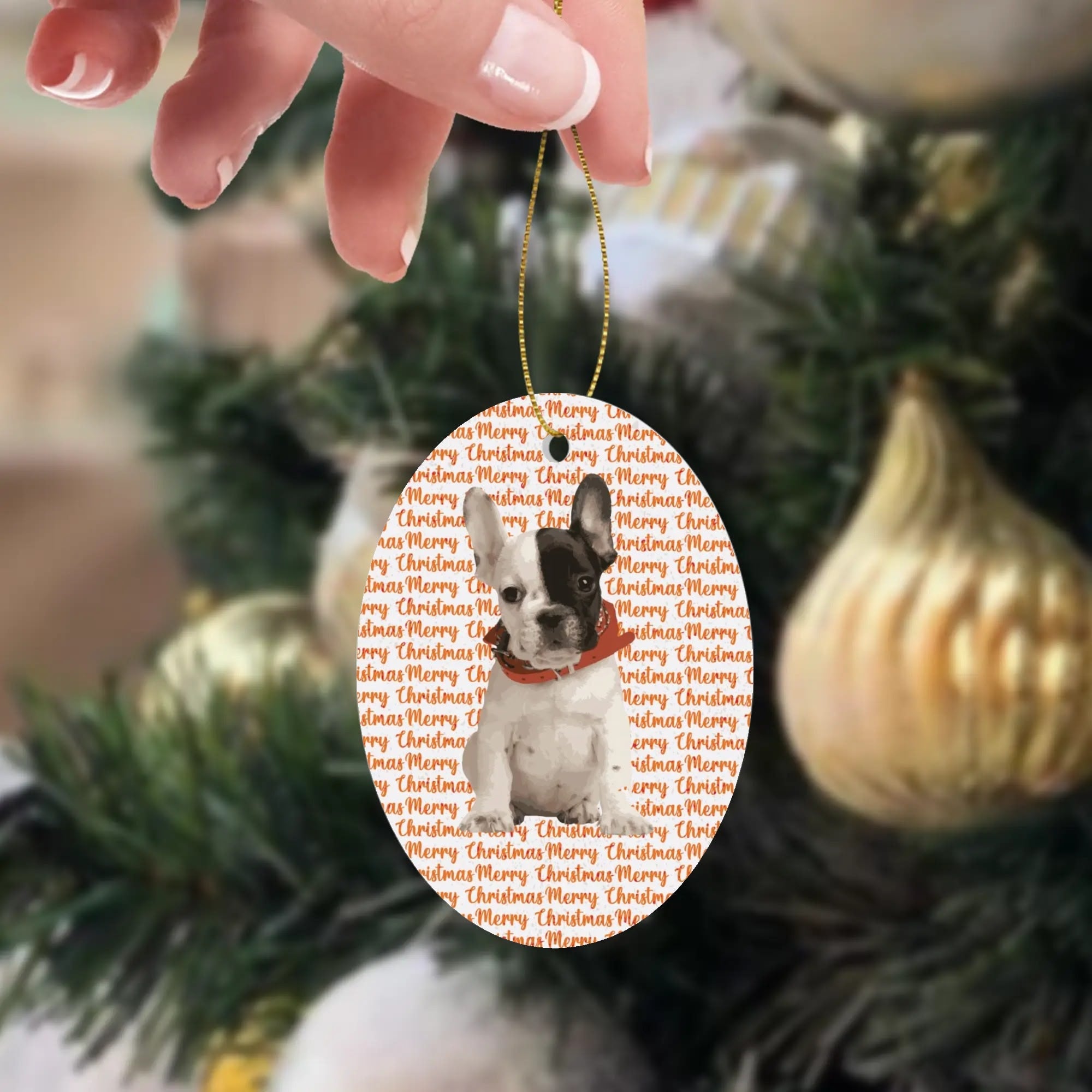 Personalized Ornaments for Frenchie Lovers with for Dog Lovers and-fadou