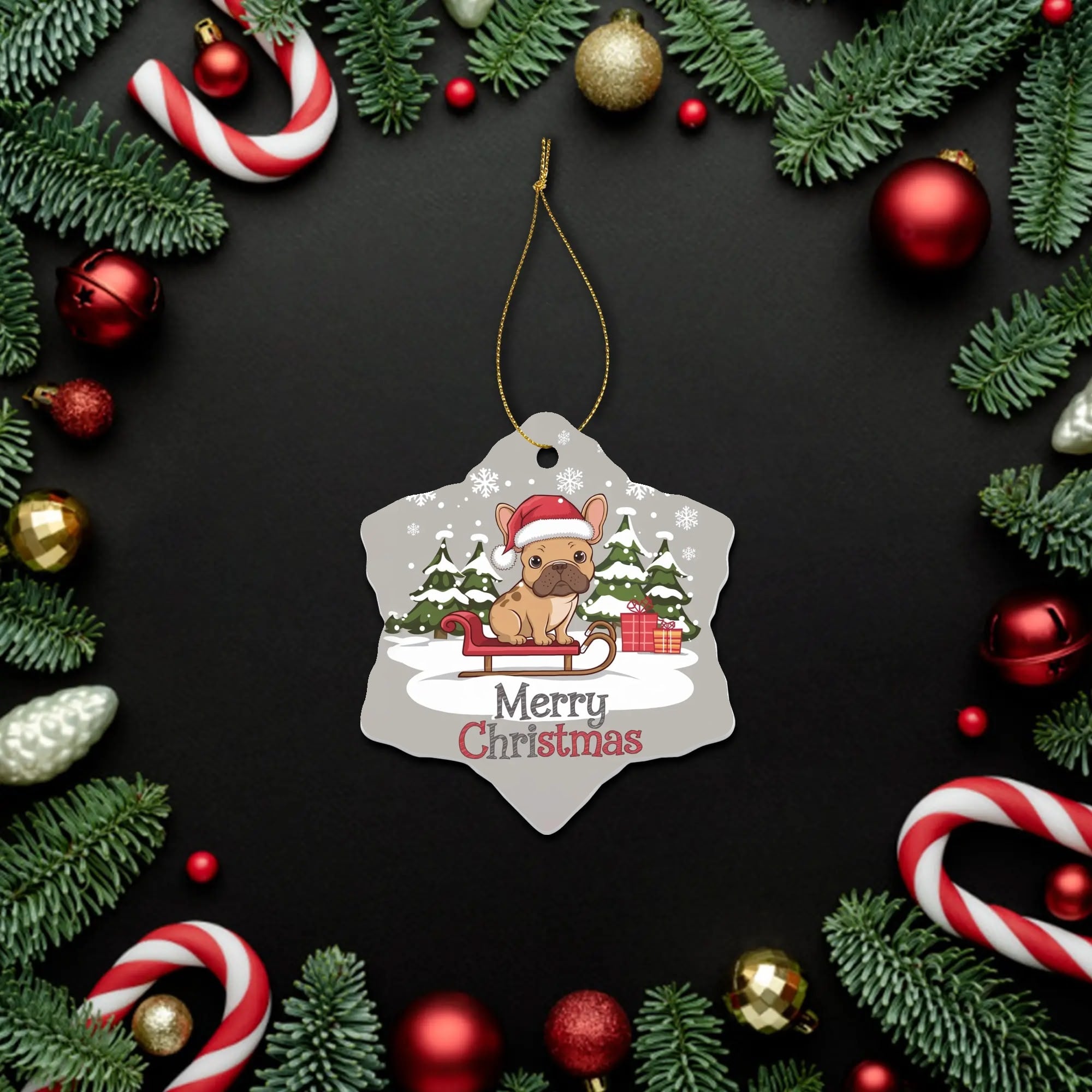 Ace - Christmas Ornaments for French Bulldog Owners and Fans-fadou