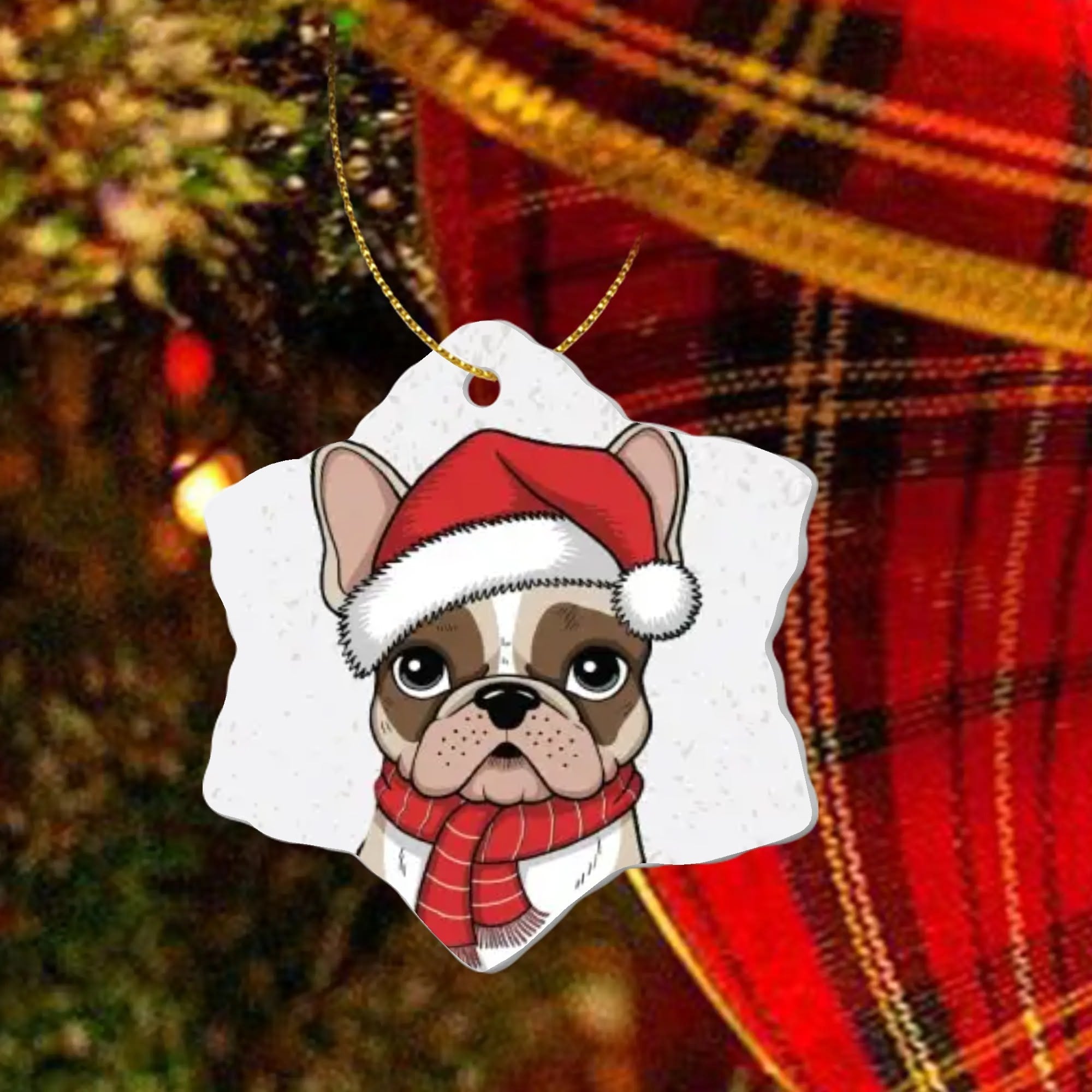 Louis - Christmas Ornaments for Frenchie Fans Everywhere-fadou