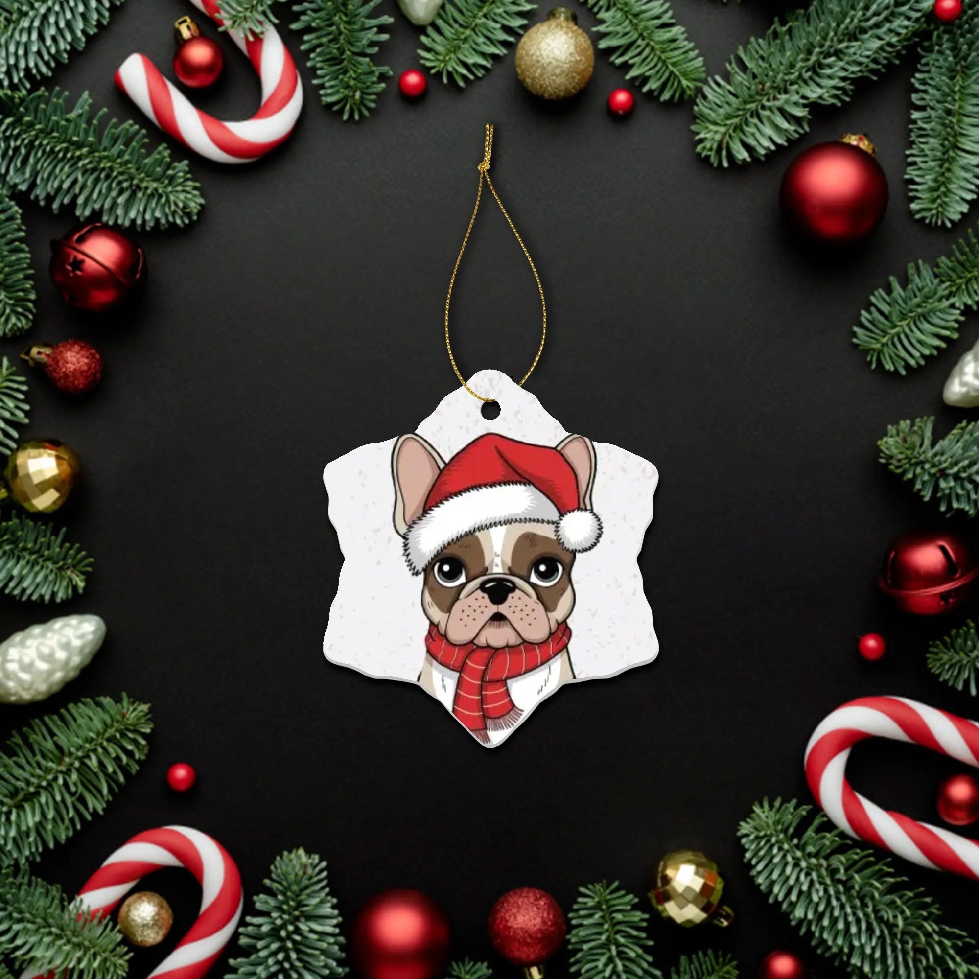 Louis - Christmas Ornaments for Frenchie Fans Everywhere-fadou