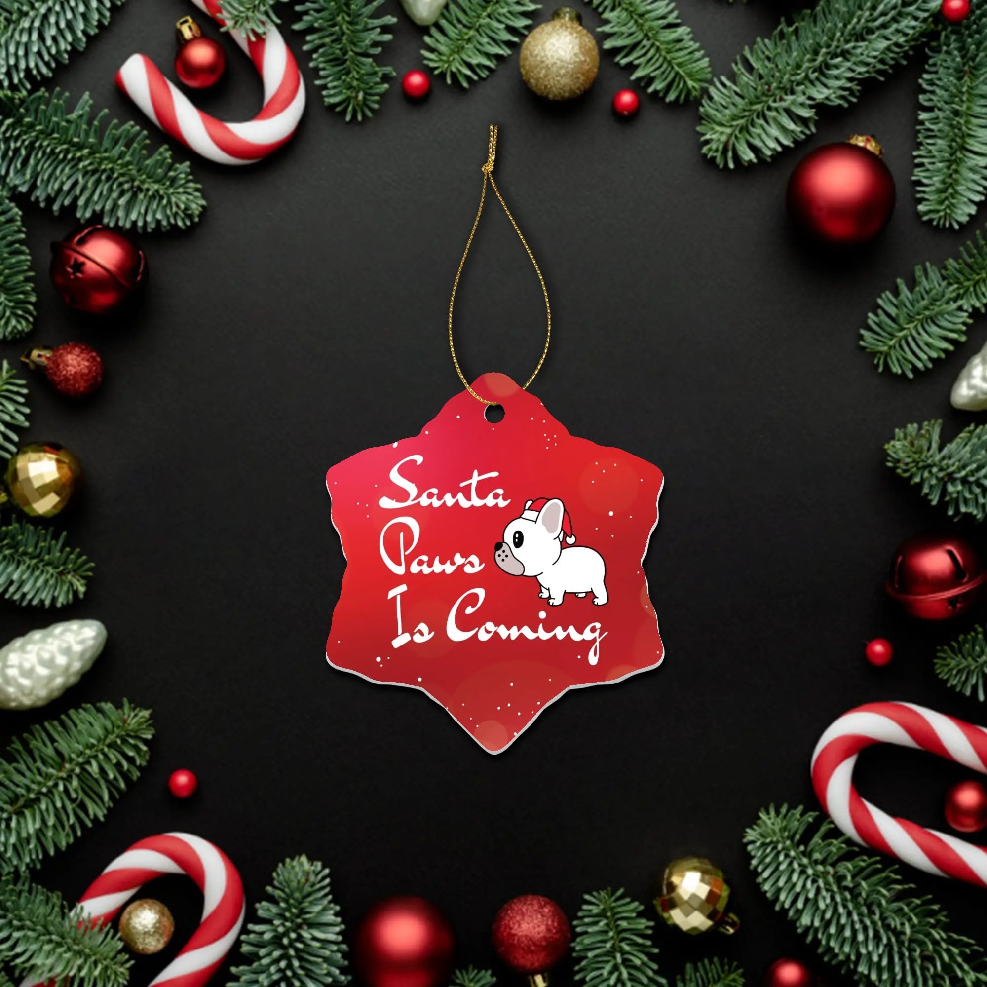 Hugo - Christmas Ornaments for Frenchie Fans Everywhere-fadou