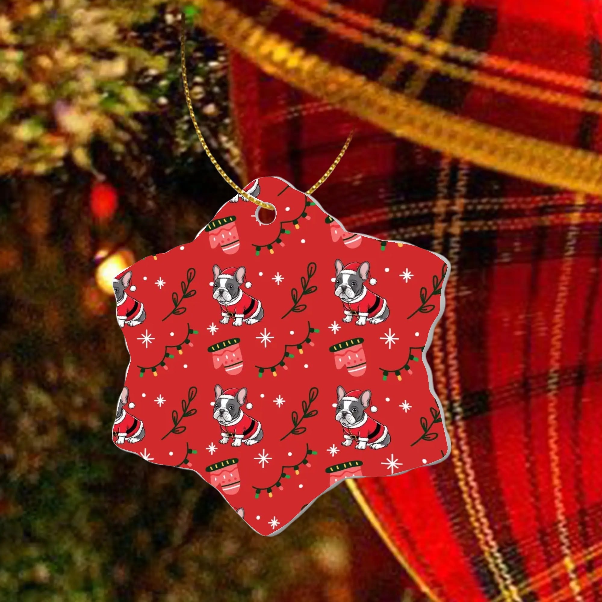 Olive - Christmas Ornaments for Frenchie Fans Everywhere-fadou
