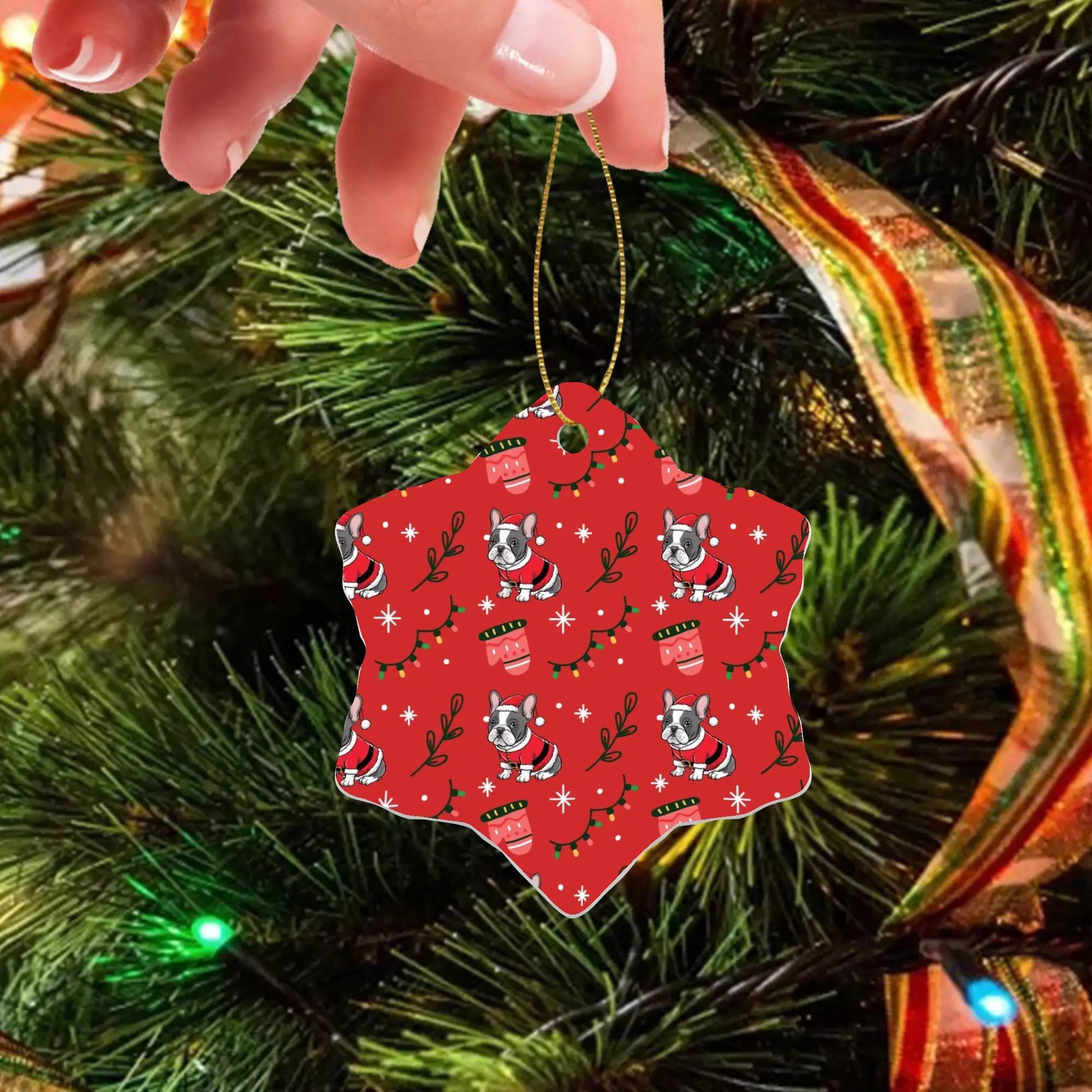 Olive - Christmas Ornaments for Frenchie Fans Everywhere-fadou