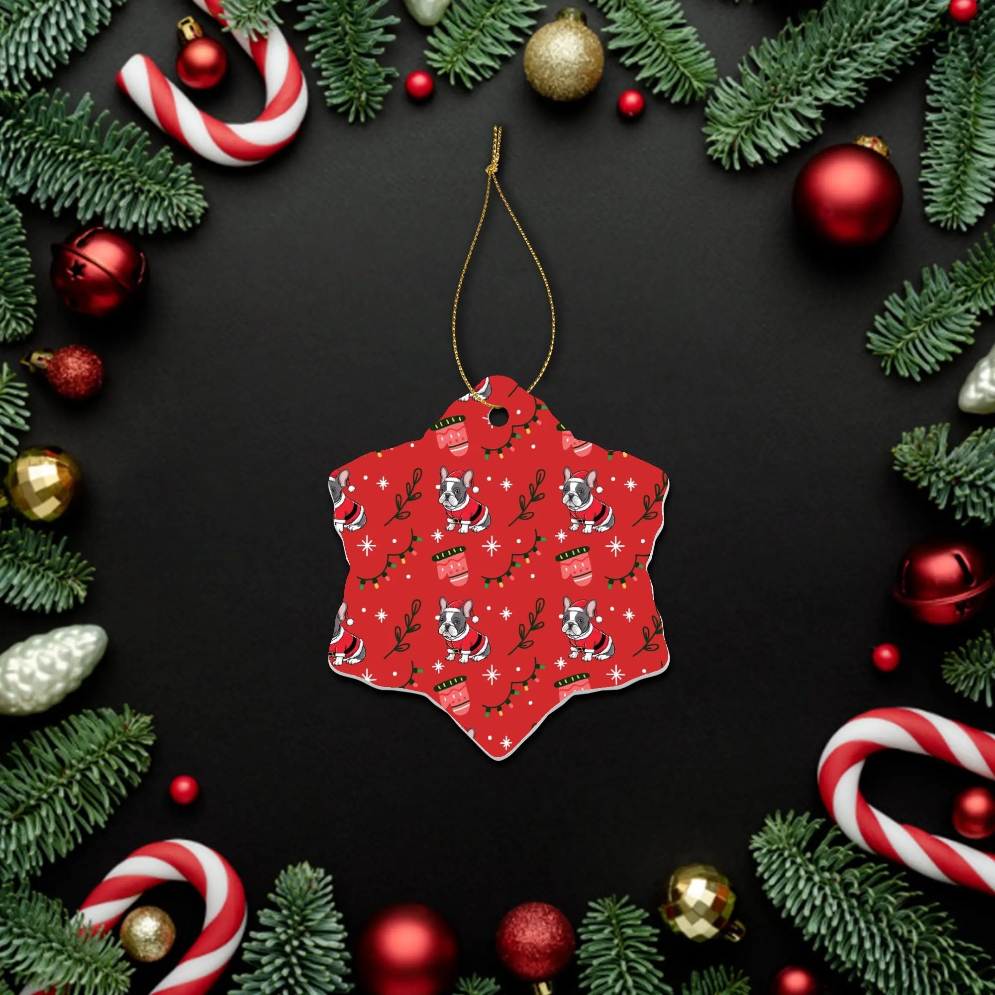 Olive - Christmas Ornaments for Frenchie Fans Everywhere-fadou