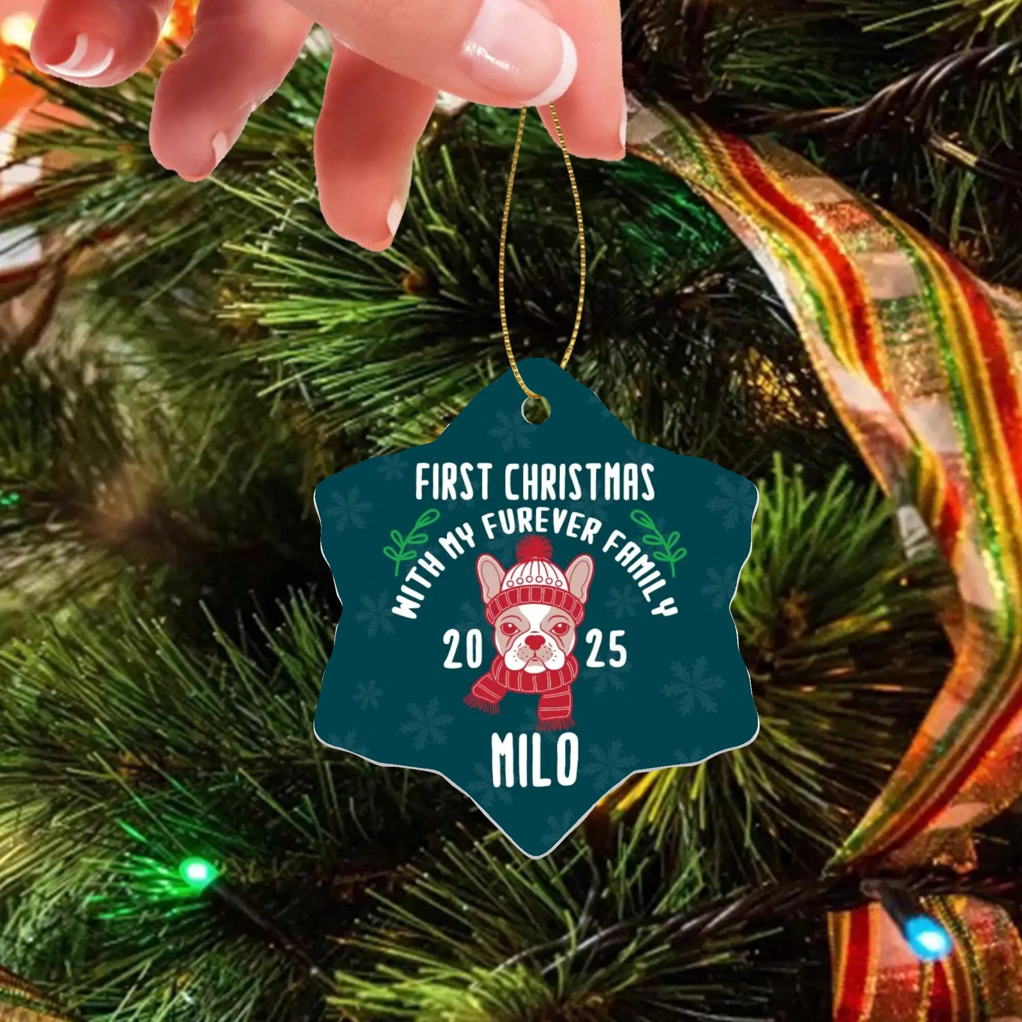 Personalized Ornaments for Frenchie Lovers with for Frenchie Fans-fadou