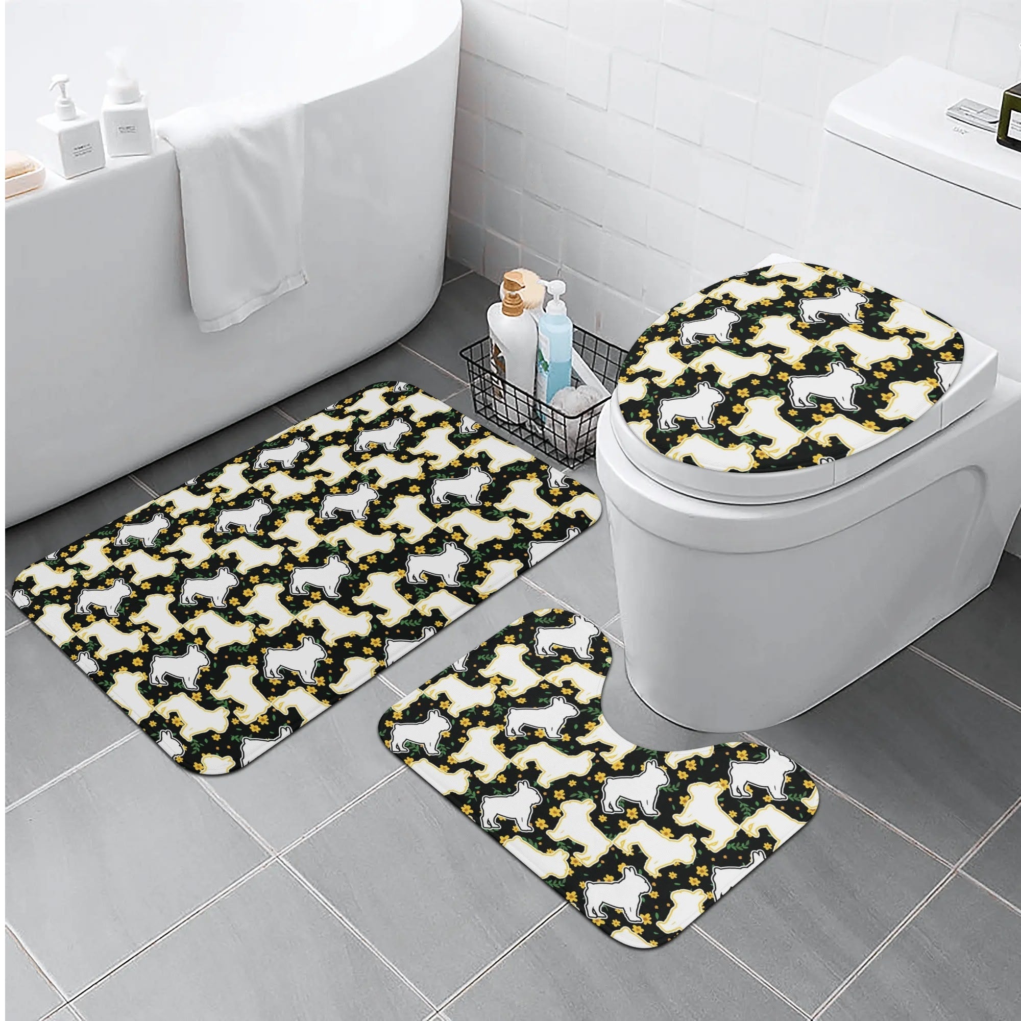 Stella - Bathroom Toilet Set for Frenchie Fans Everywhere-fadou