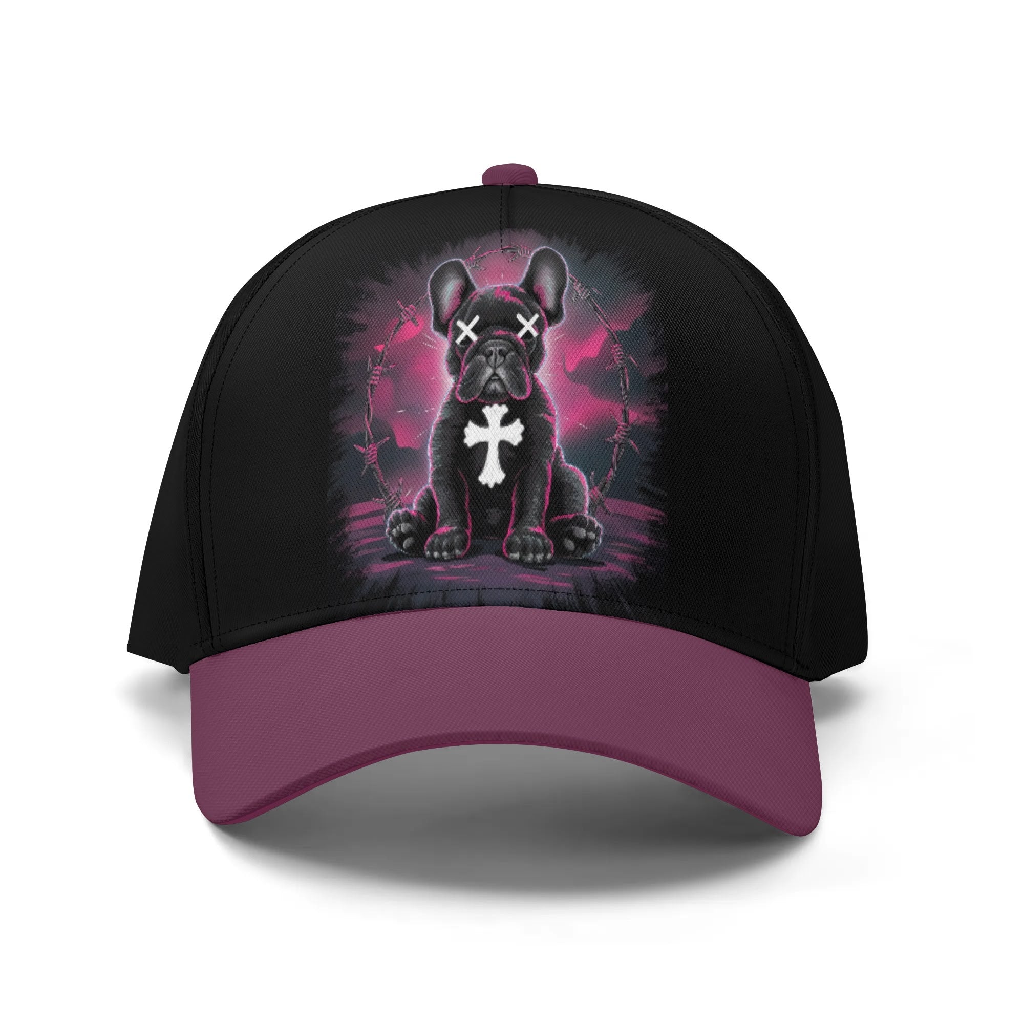 Ginger French Bulldog Baseball Cap for Frenchie Enthusiasts-fadou