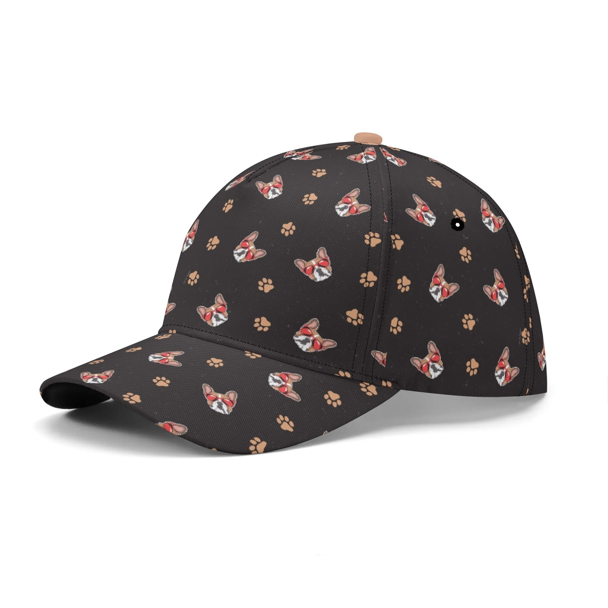 Rocky French Bulldog Snapback Hat for Frenchie Enthusiasts-fadou