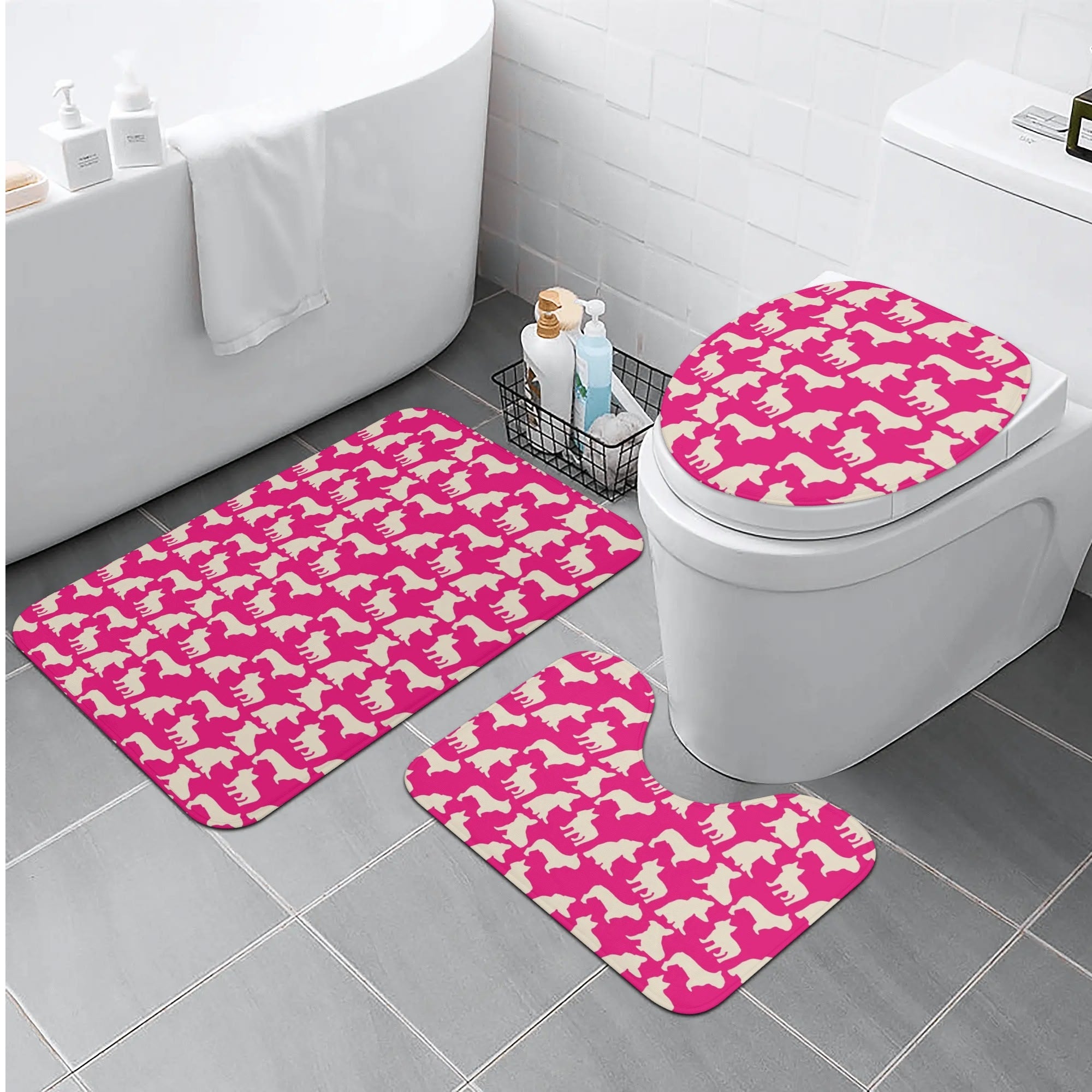 Molly - Bathroom Toilet Set for Frenchie Fans Everywhere-fadou