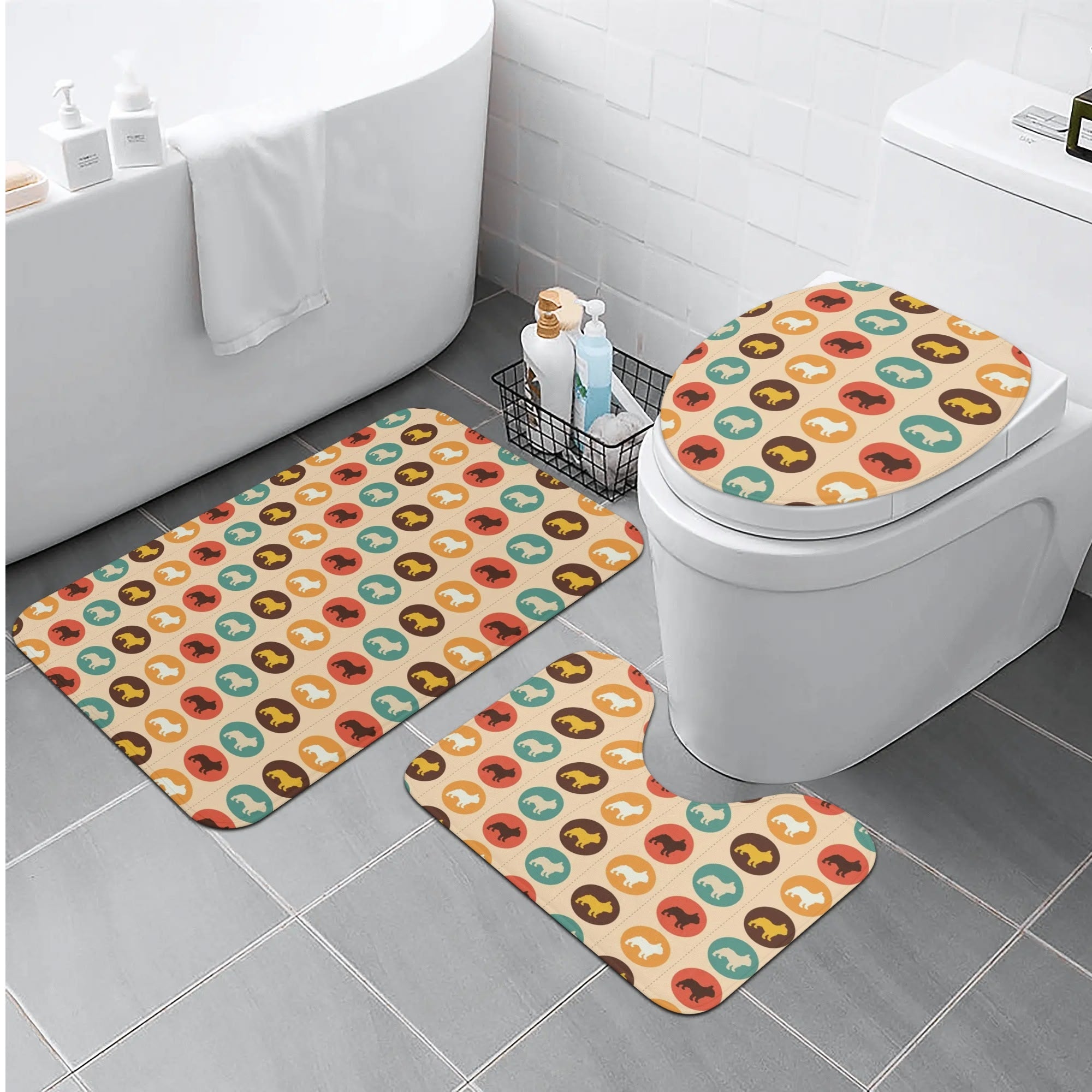 Nova - Bathroom Toilet Set for Frenchie Fans Everywhere-fadou