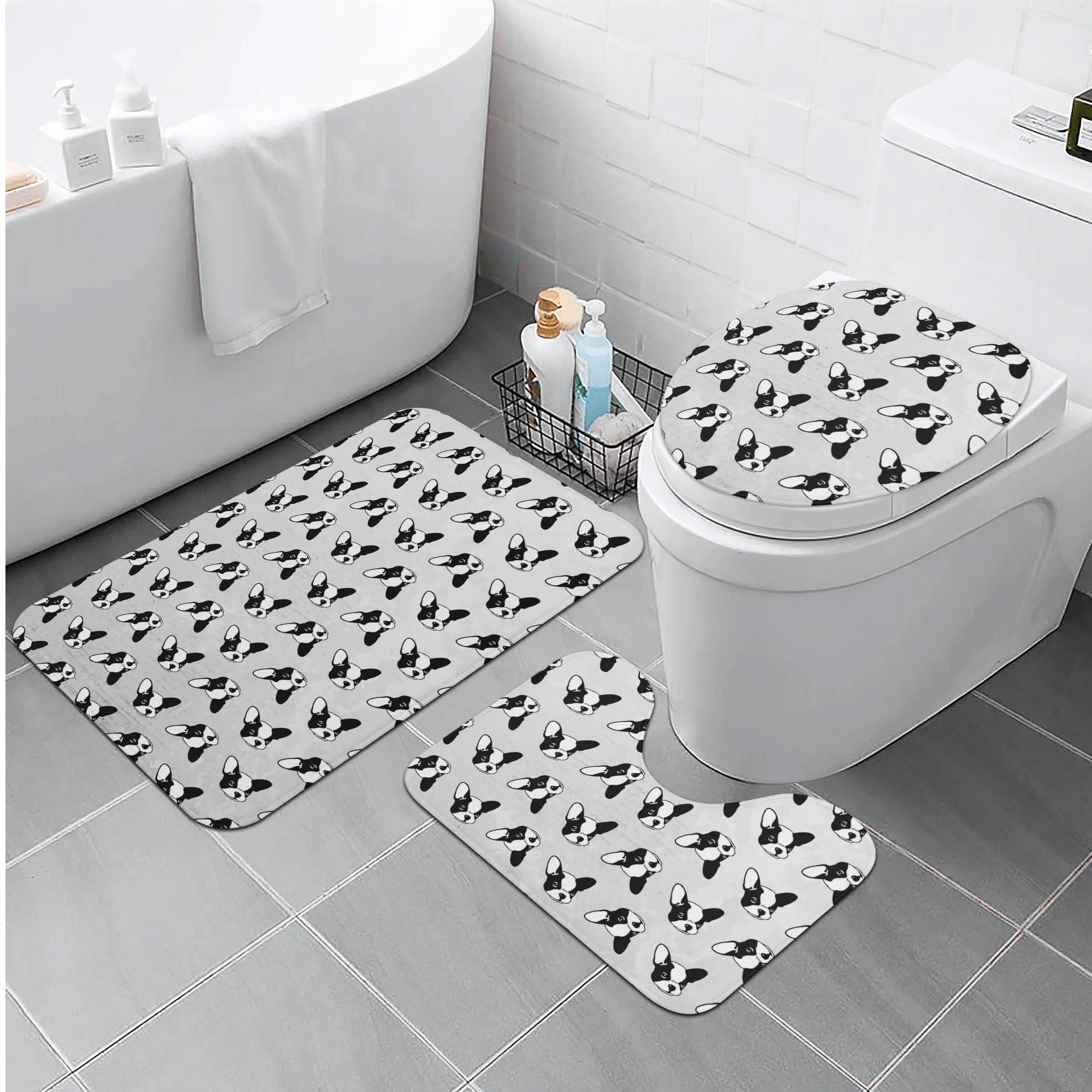Gus- Bathroom Toilet Set for French Bulldog Owners and Fans-fadou