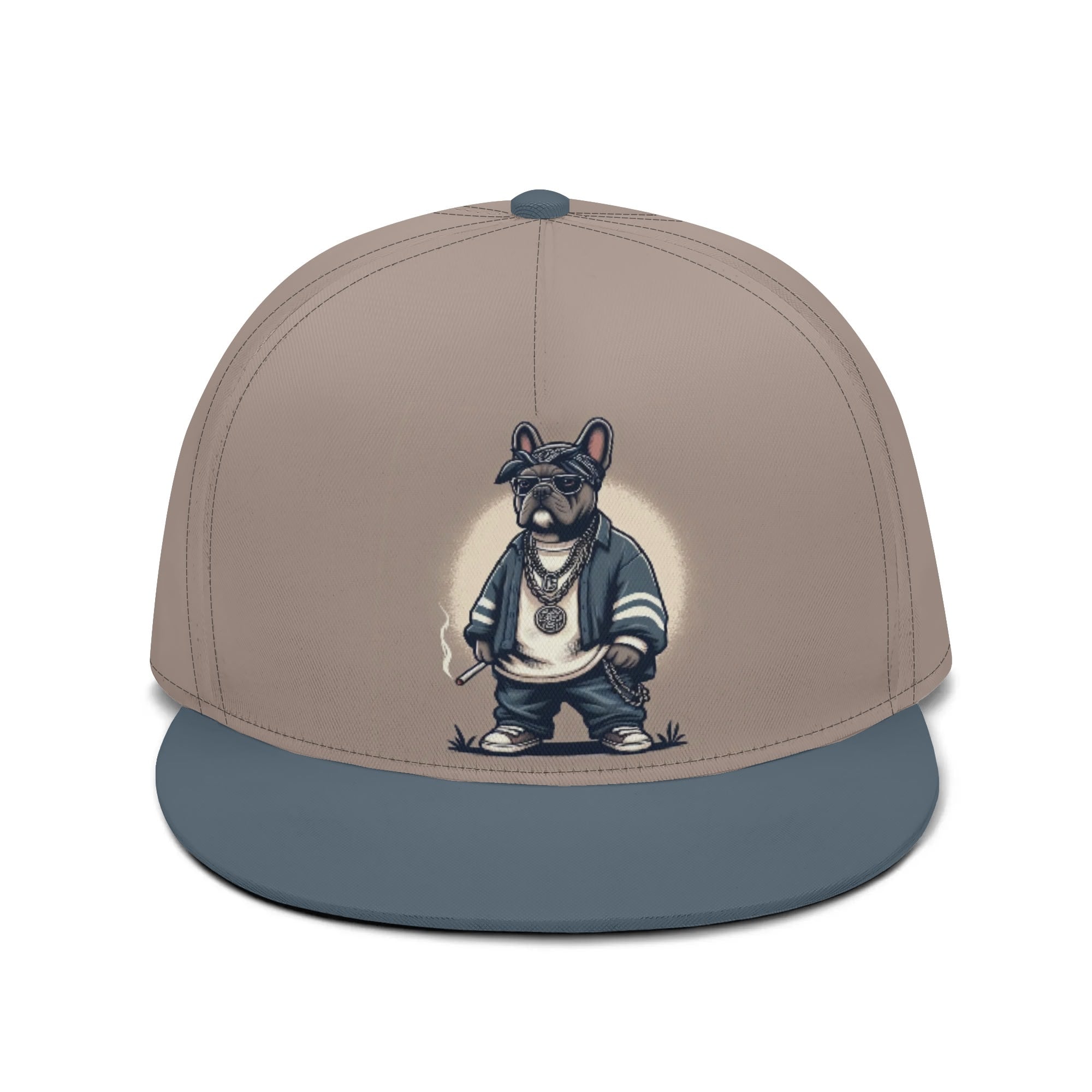 Lily French Bulldog Snapback Hat for Frenchie Enthusiasts-fadou