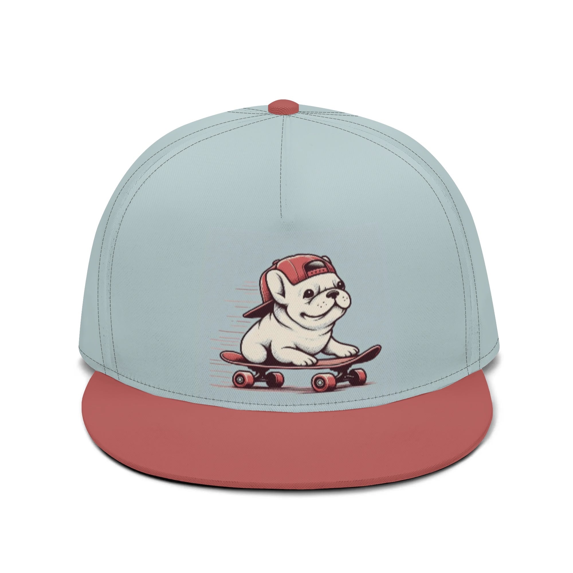 Teddy French Bulldog Snapback Hat for Frenchie Enthusiasts-fadou