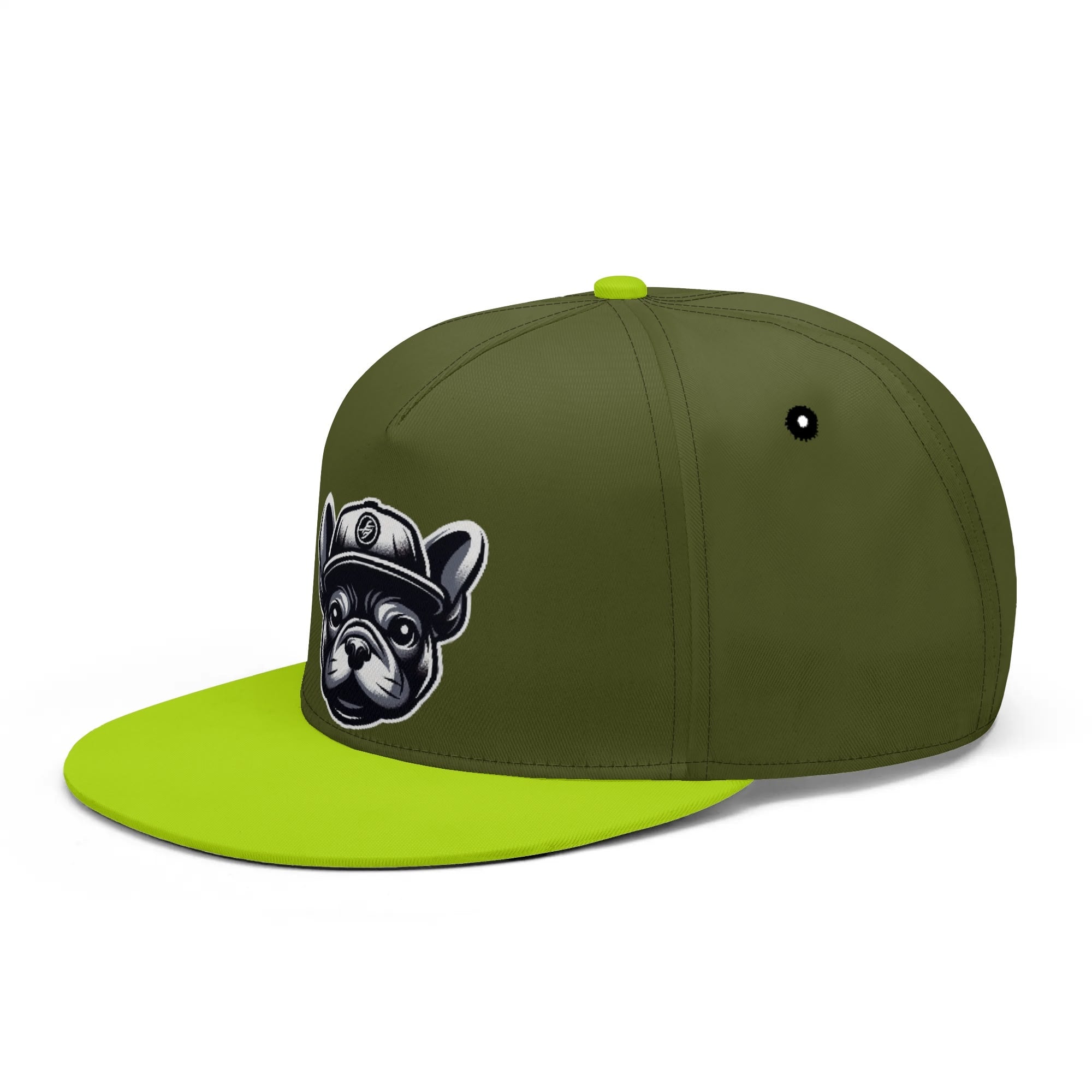 Molly French Bulldog Snapback Hat for Frenchie Enthusiasts-fadou