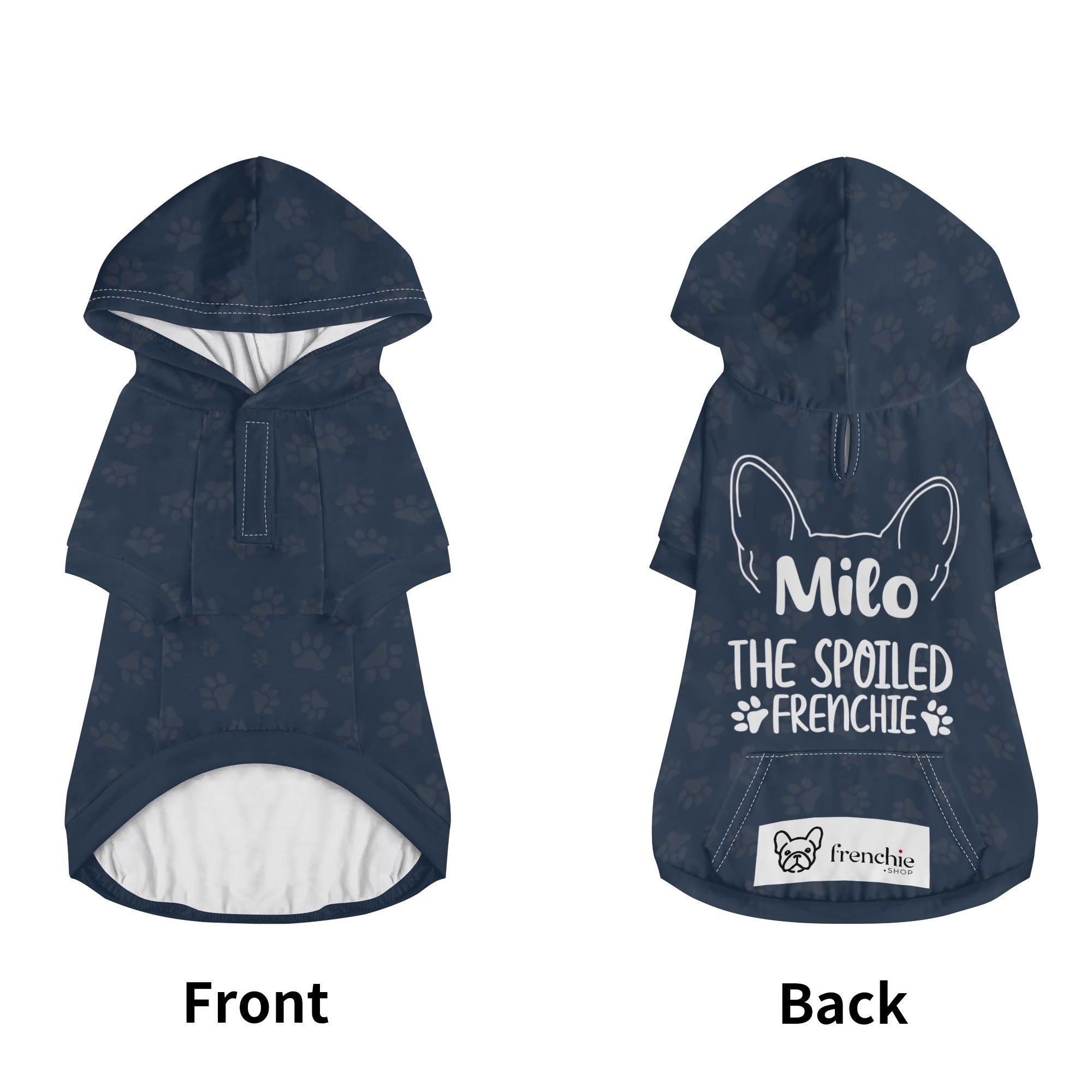 Customized French Bulldog Cozy Hoodie for Travel Comfort-fadou