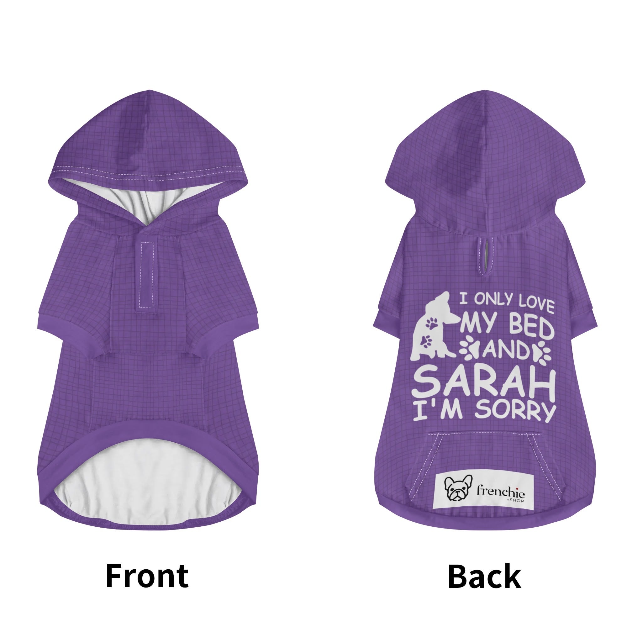 French Bulldog Custom Fleece Hoodie for Short-Nosed Dogs-fadou