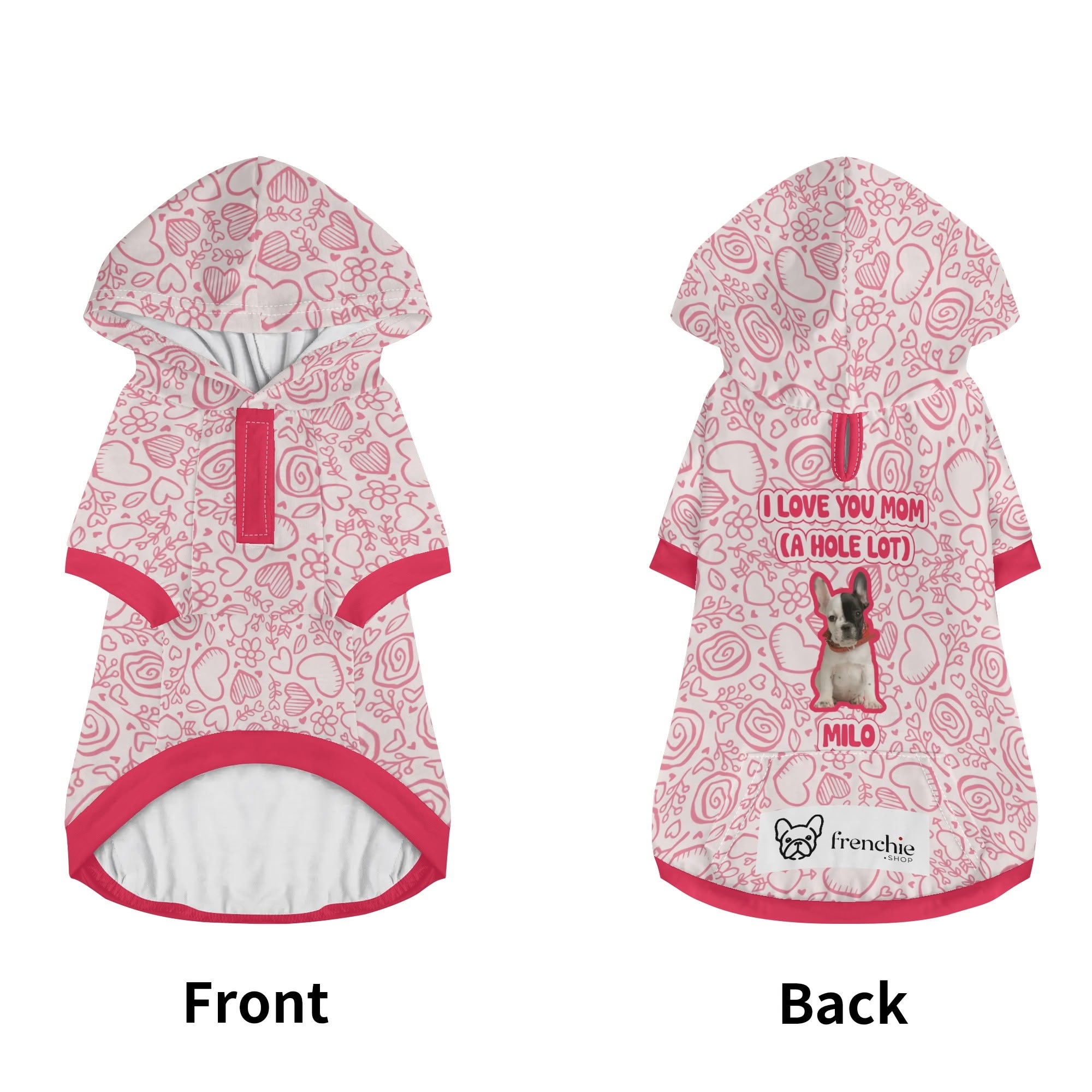 Personalized French Bulldog Hoodies Featuring for French Bulldogs-fadou