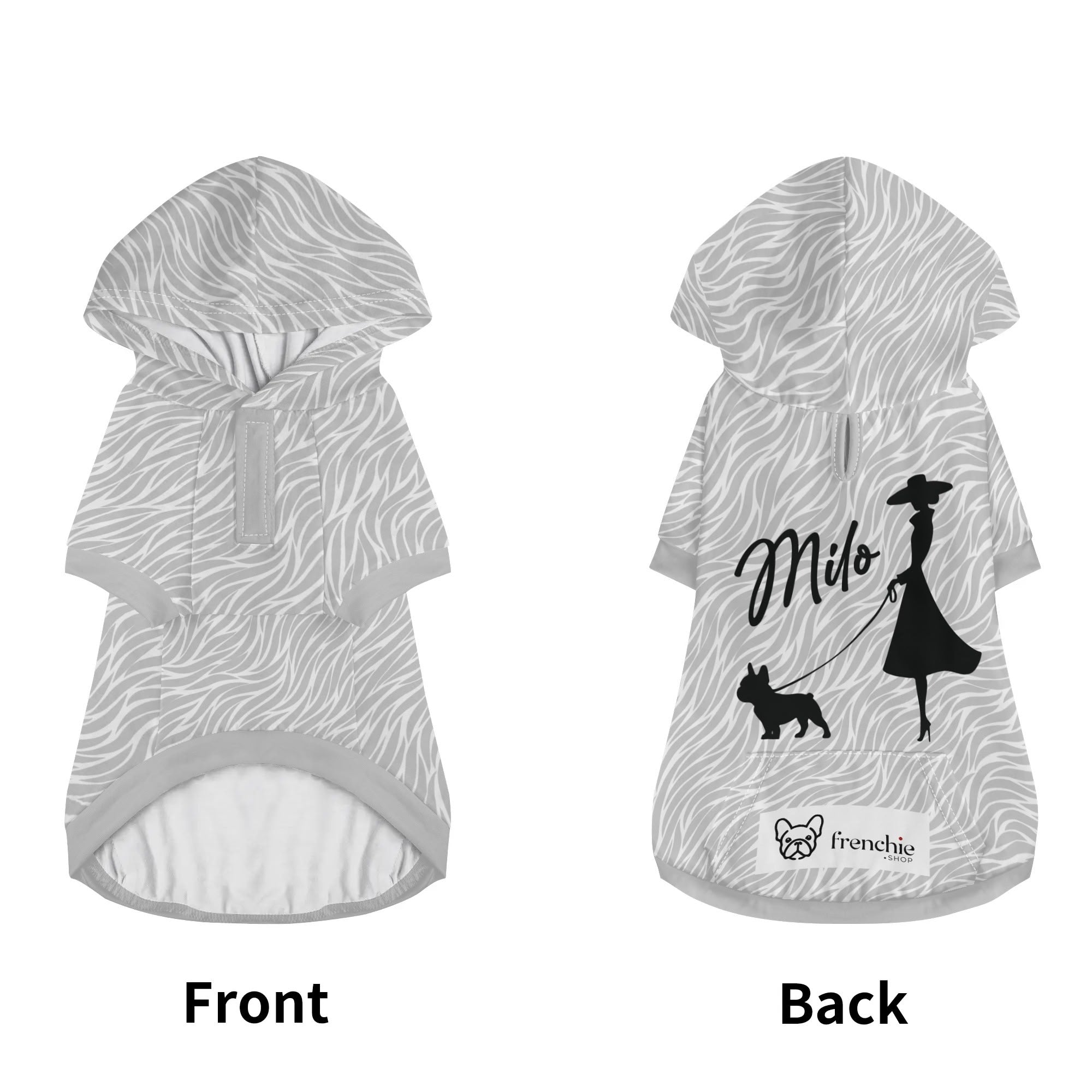 French Bulldog Custom Fleece Hoodie for French Bulldogs-fadou