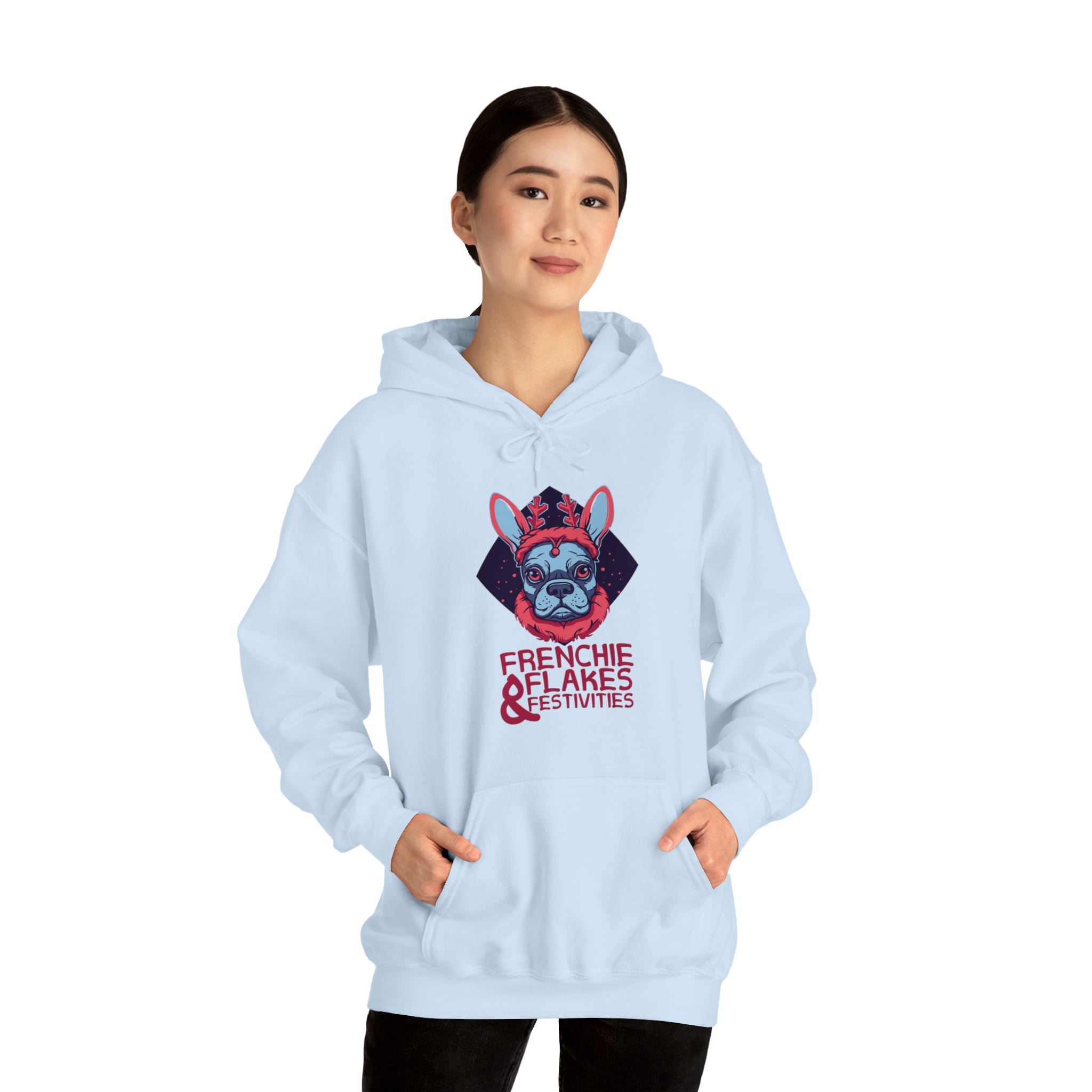 Frenchie & Flakes Unisex Hoodie for Brachycephalic Dogs-fadou