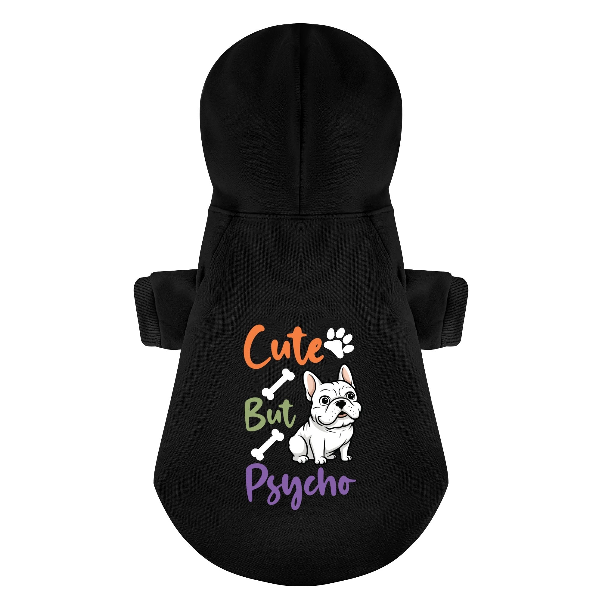 Psycho French Bulldog Cozy Hoodie for Outdoor Adventures-fadou