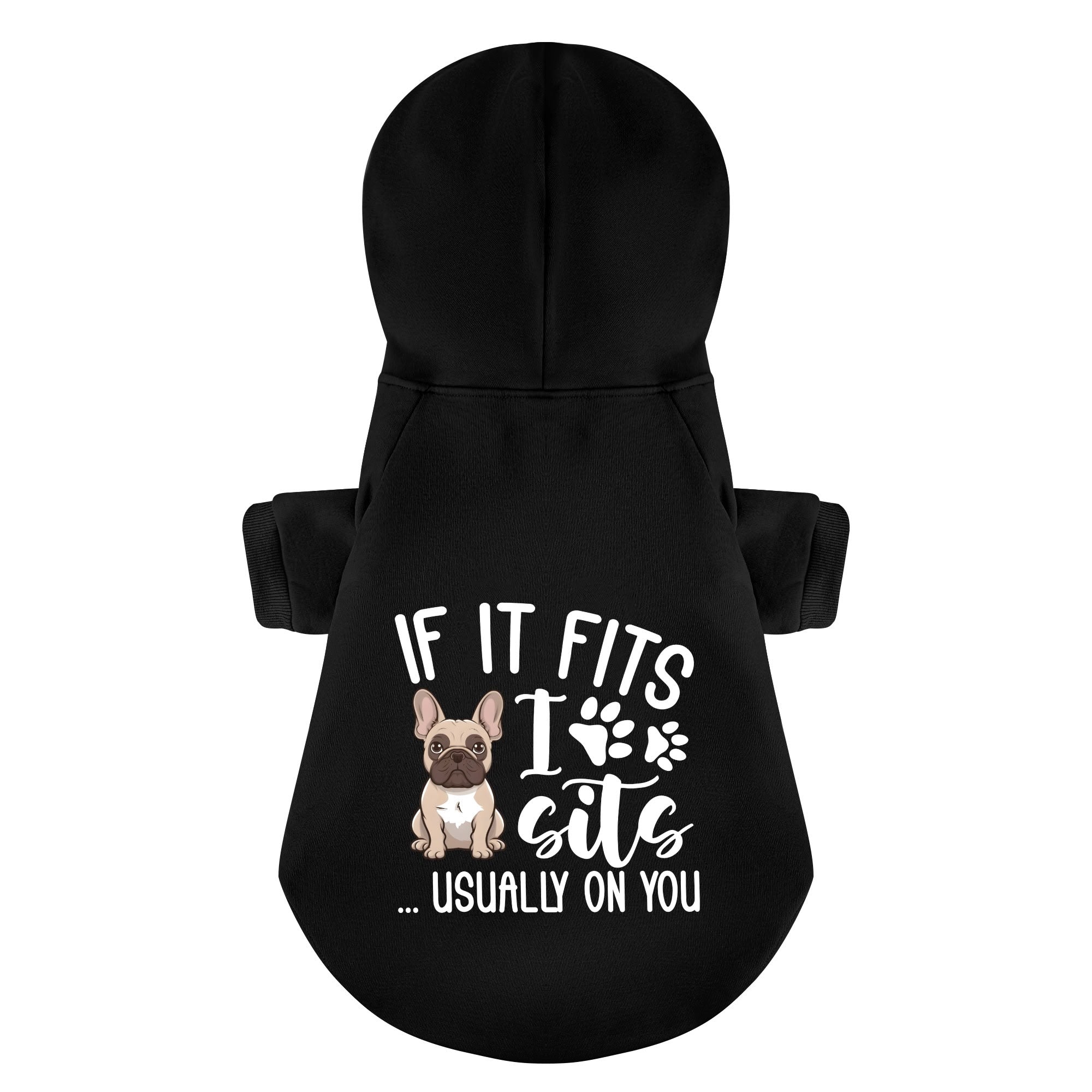 French Bulldog Funny Fleece Hoodie for Outdoor Adventures-fadou