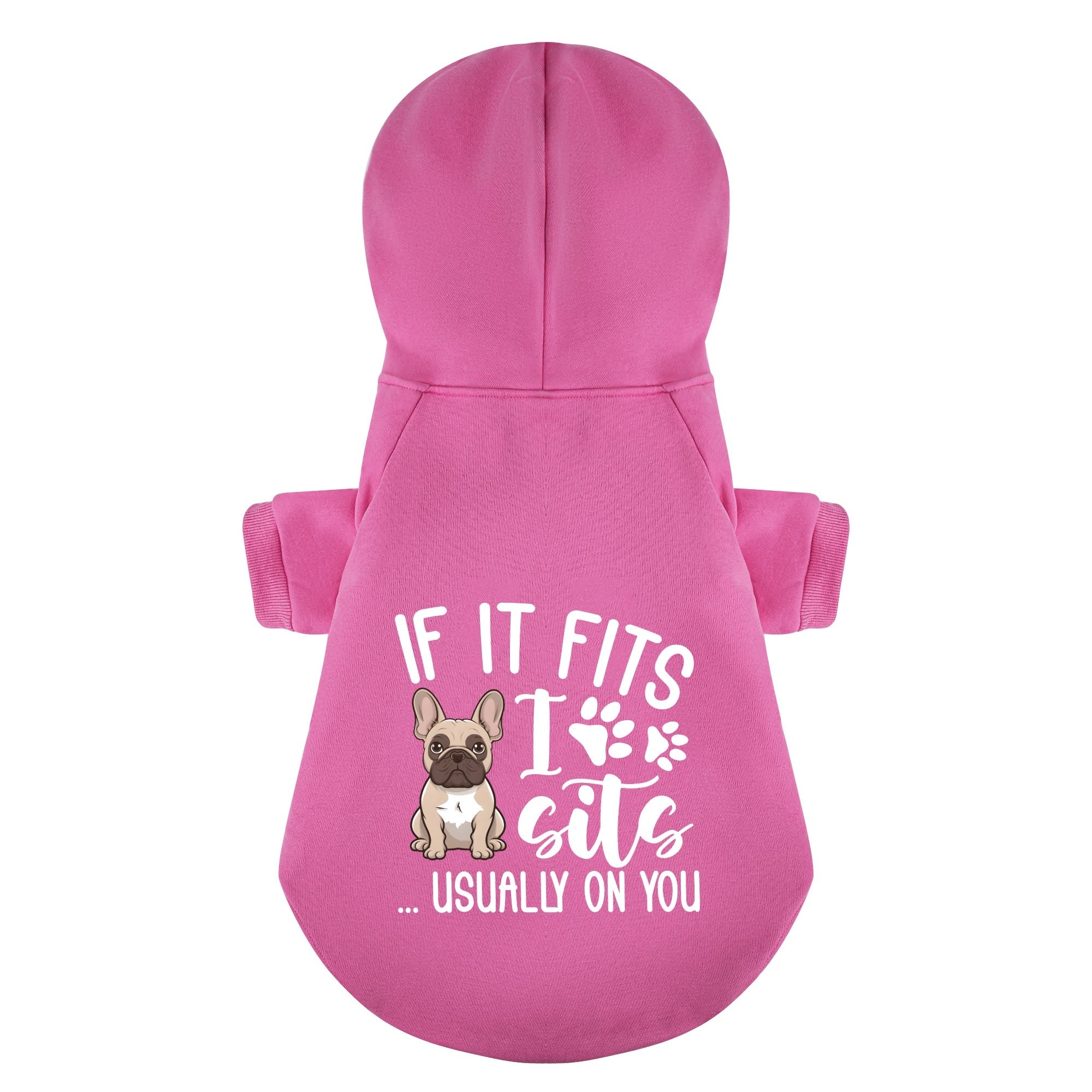 French Bulldog Funny Fleece Hoodie for Outdoor Adventures-fadou
