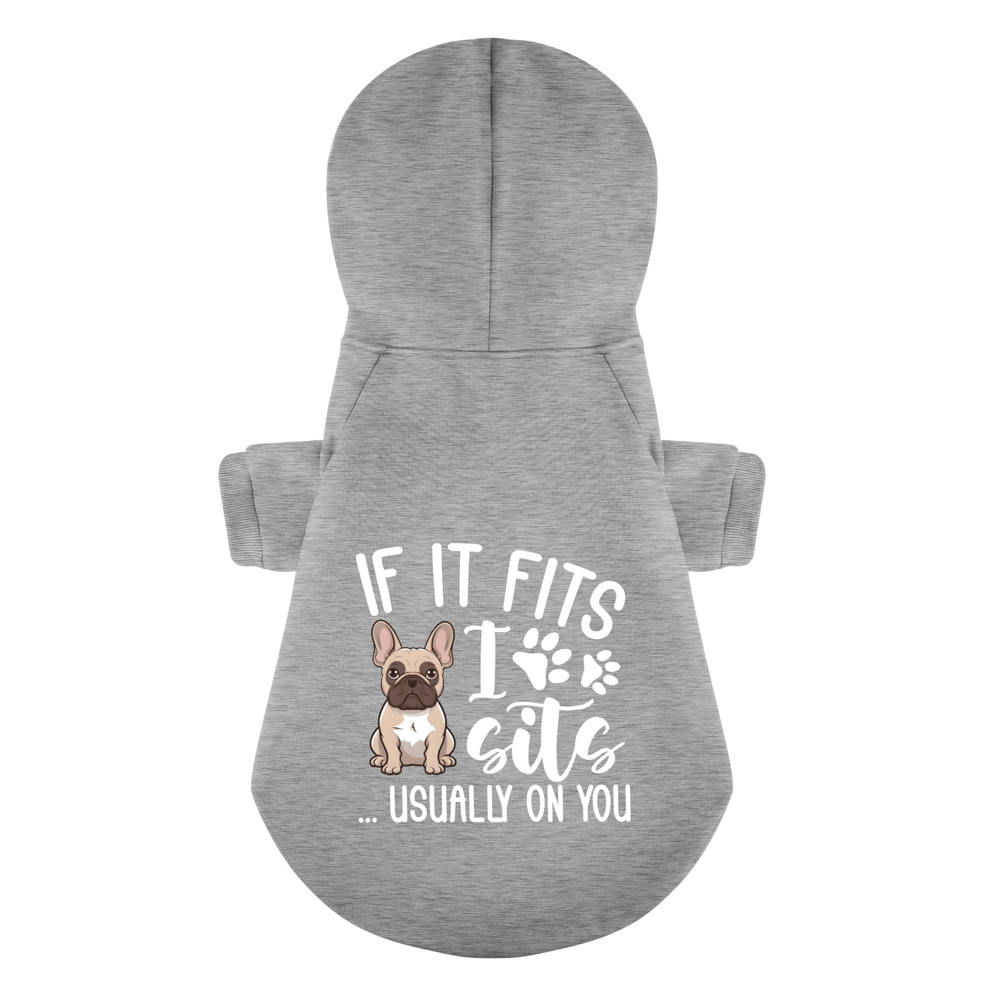 French Bulldog Funny Fleece Hoodie for Outdoor Adventures-fadou