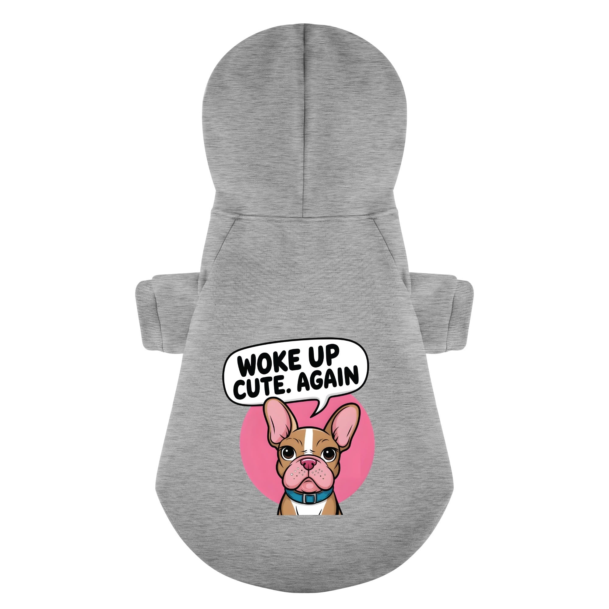 WOKE French Bulldog Fleece Hoodie for Brachycephalic Dogs-fadou
